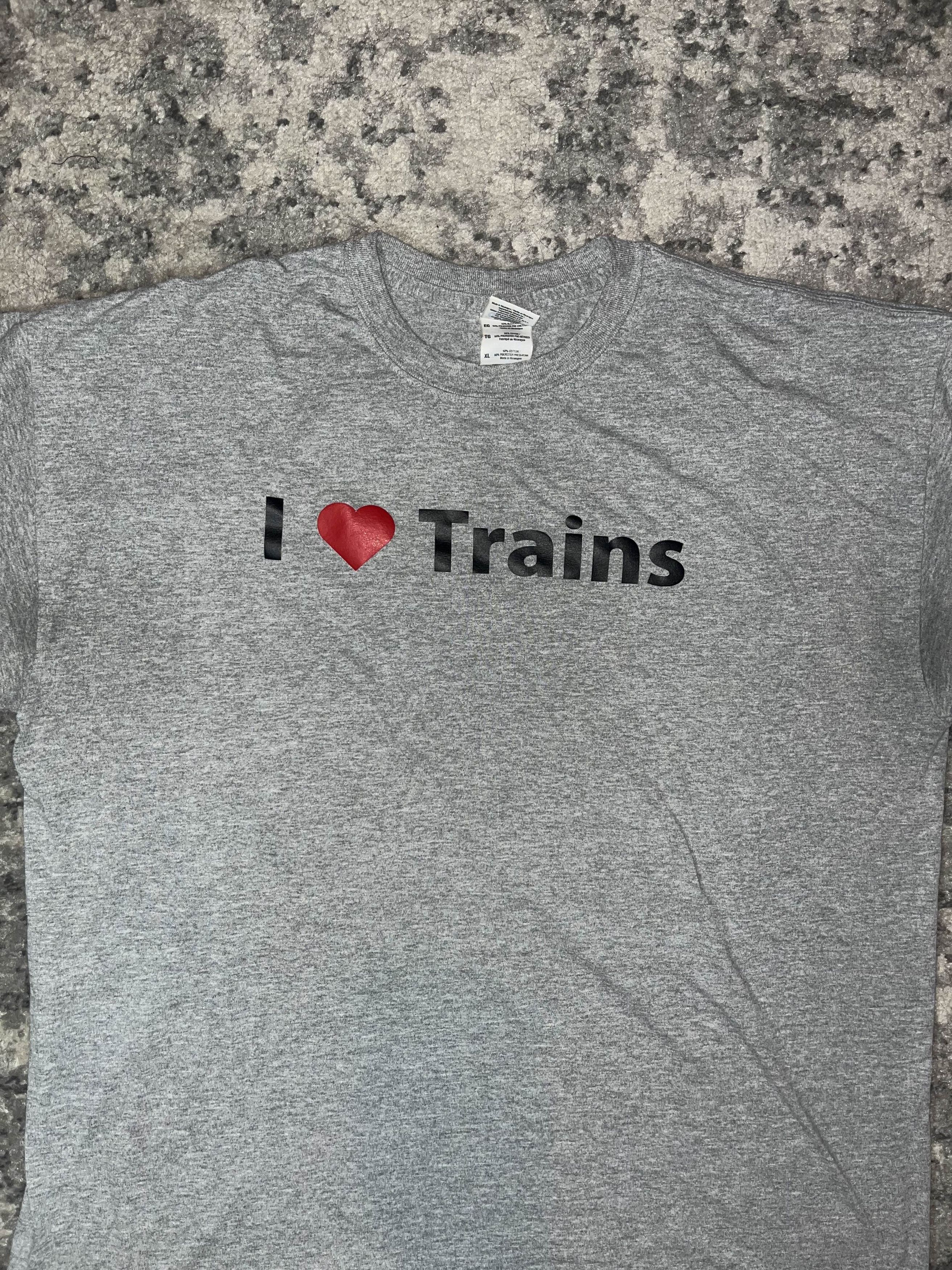 Vintage Vintage I Love Trains Shirt Size US XL / EU 56 / 4 - 2 Thumbnail