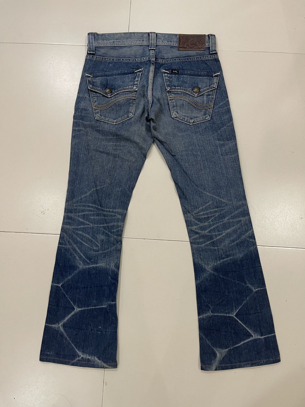Vintage FLARE JEANS MIDAS x LEE Union Made Bootcut Distressed Size US 31 - 5 Thumbnail
