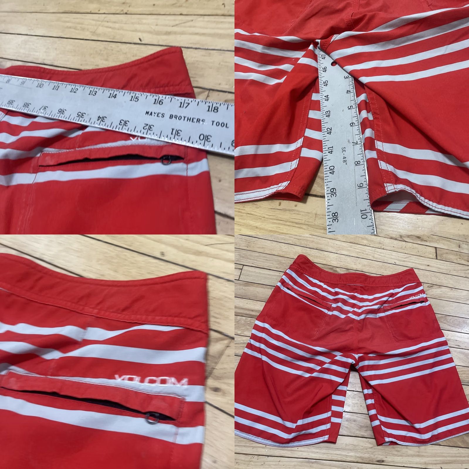 Volcom Volcom Pure FUNction V4S Board Shorts Swim Trunks Men 34 Red Stripe Cinch Fly Size US 32 / EU 48 - 11 Thumbnail