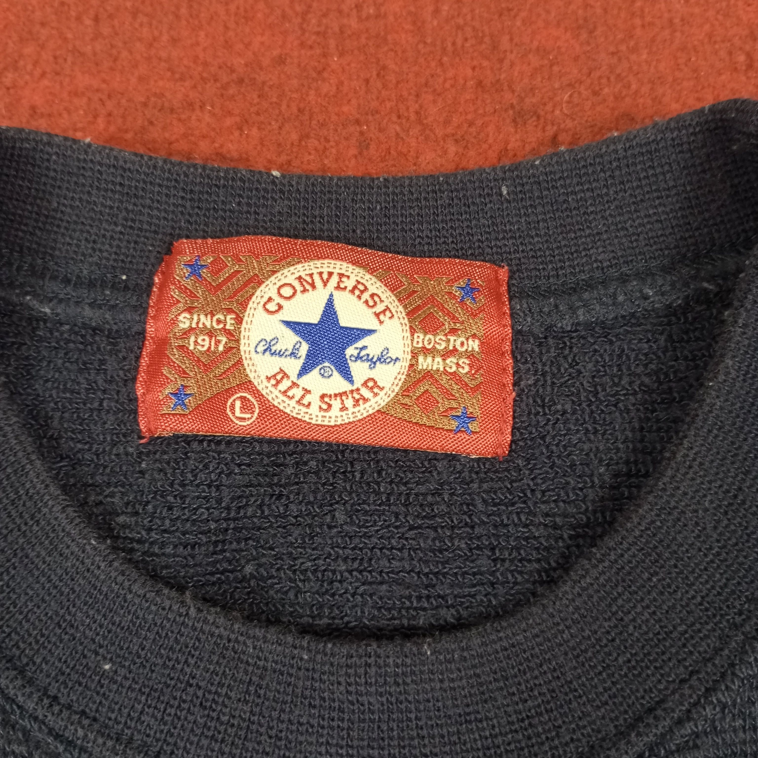 Converse × Vintage Converse Streetwear Style Spellout Design Sweatshirt Size US L / EU 52-54 / 3 - 5 Thumbnail