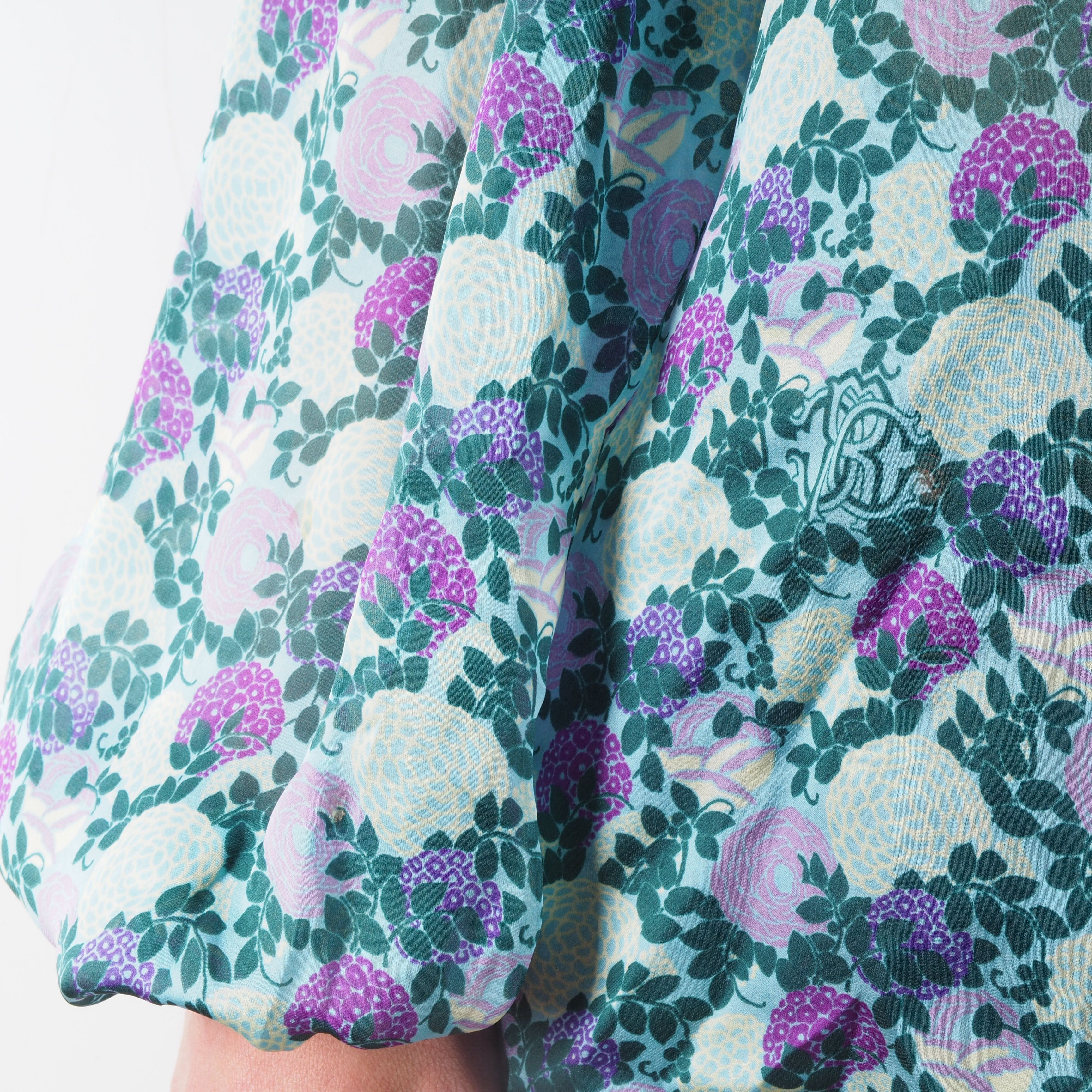 Roberto Cavalli Roberto Cavalli Off Shoulders Multicolor Floral Silk Blouse Size XS / US 0-2 / IT 36-38 - 4 Thumbnail