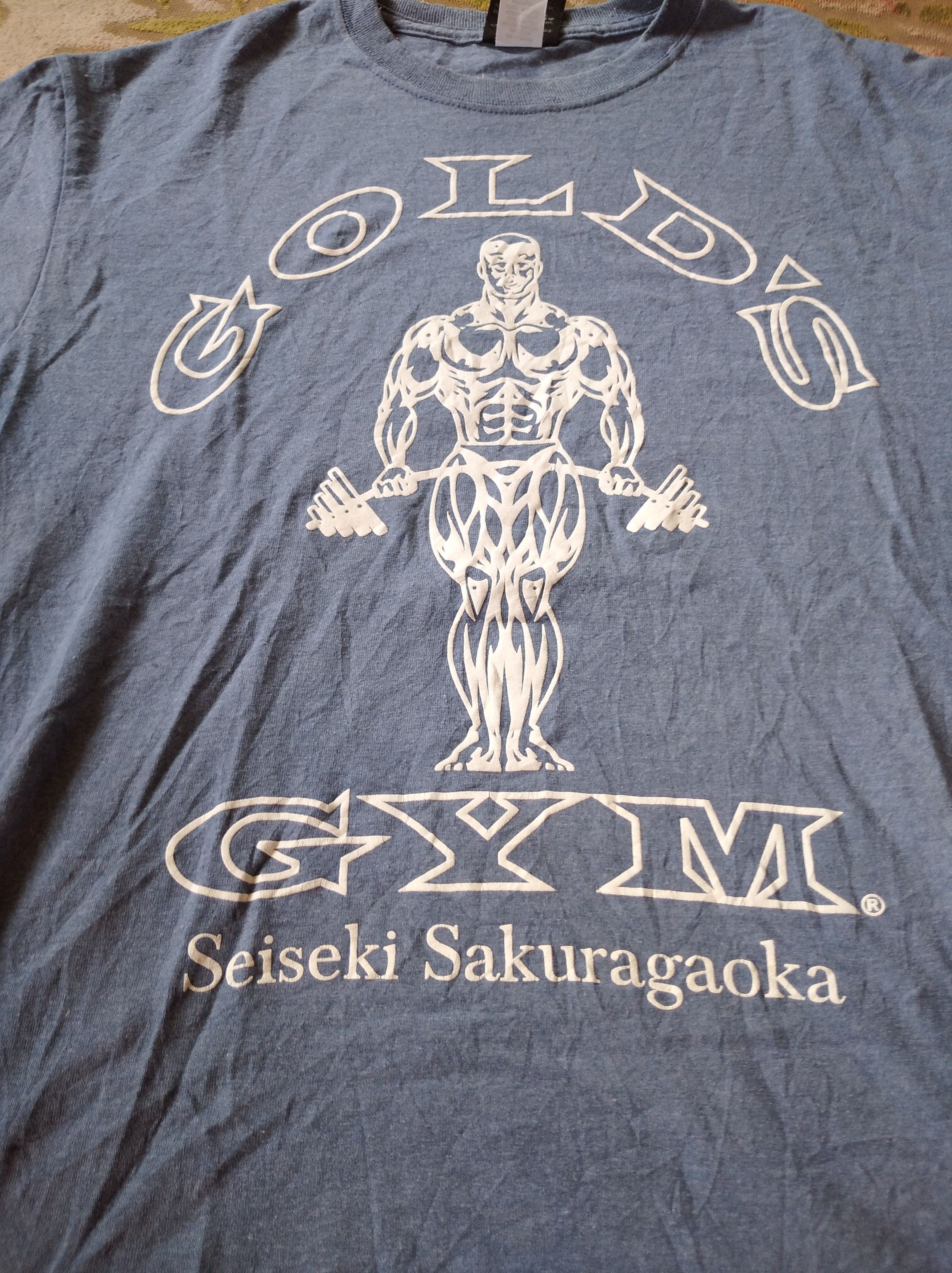 Vintage gold gym T-Shirt size medium