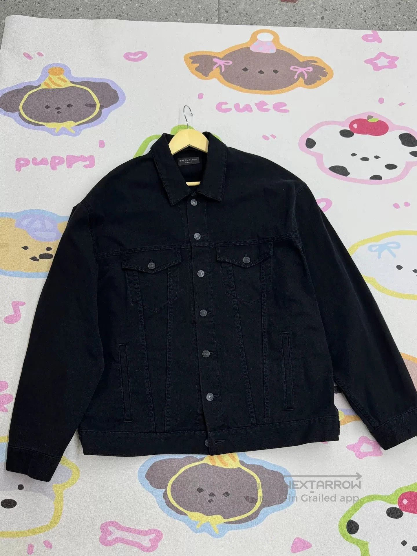 Balenciaga Balenciaga Logo Collar Denim Jacket. Size US XS / EU 42 / 0 - 4 Thumbnail