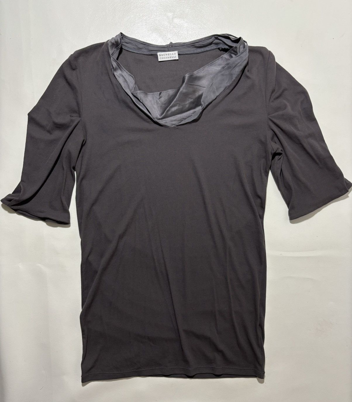 Brunello Cucinelli Dark Grey V Neck
