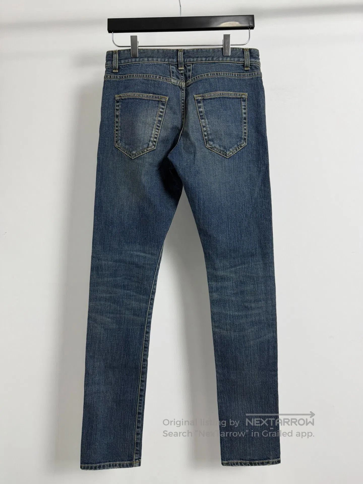Saint Laurent Paris Saint Laurent Blue Washed Denim Jeans. Size US 29 - 2 Thumbnail