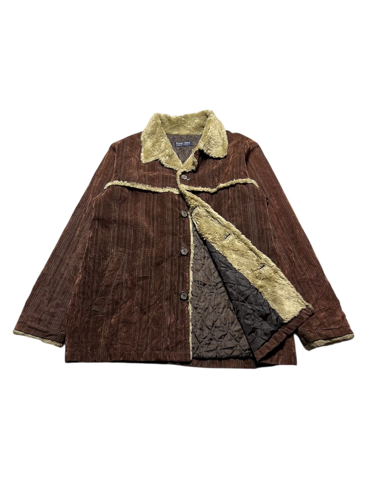 Japanese Brand Japanese Stripe Fur Grunge Punk Glory Hole Style Jacket Size US XL / EU 56 / 4 - 4 Thumbnail