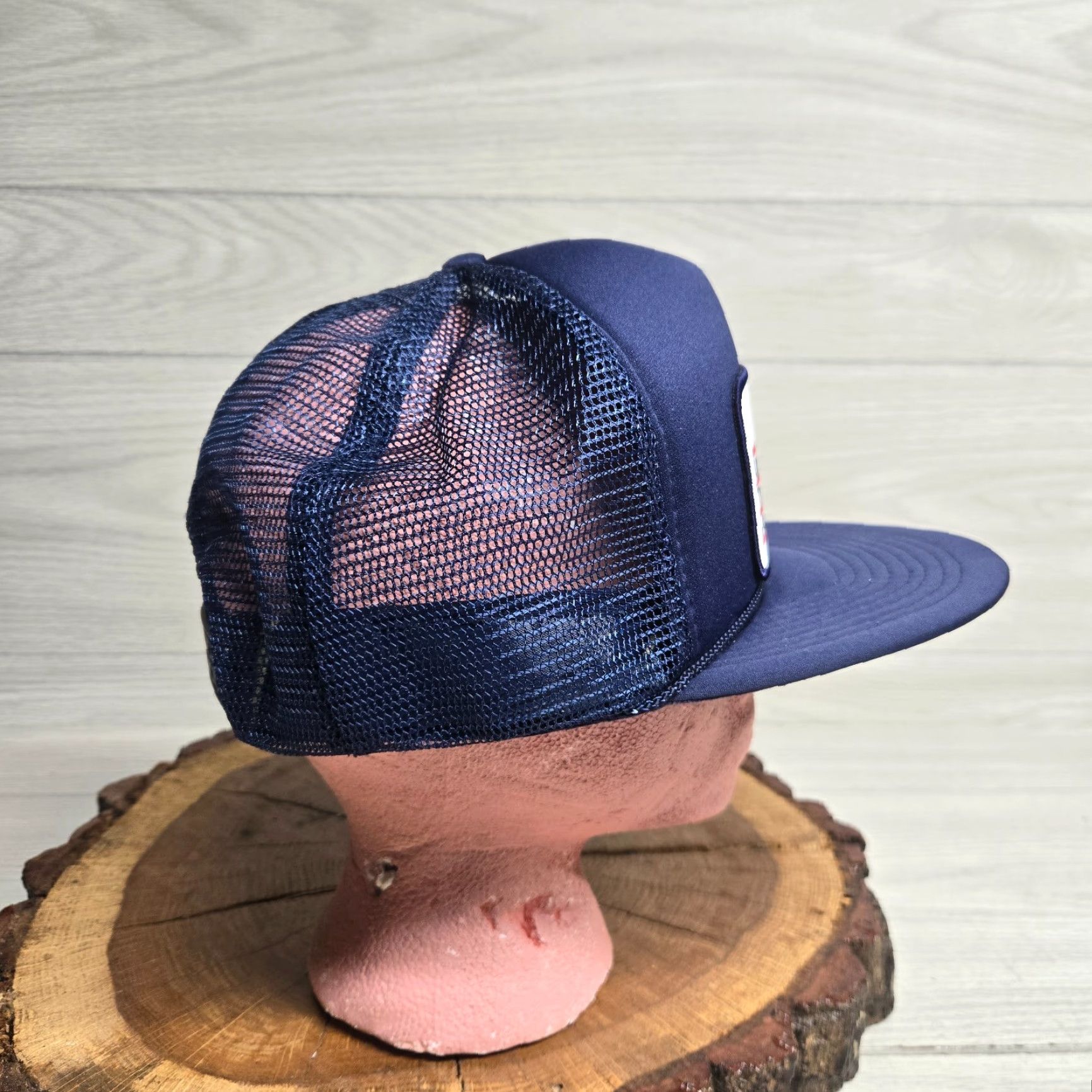 Vintage VINTAGE United States Trout Farmers Association Patch Logo Baseball Hat One Size Blue Cotton Canvas Adjustable Embroidered Patch Men Hat Size ONE SIZE - 3 Thumbnail