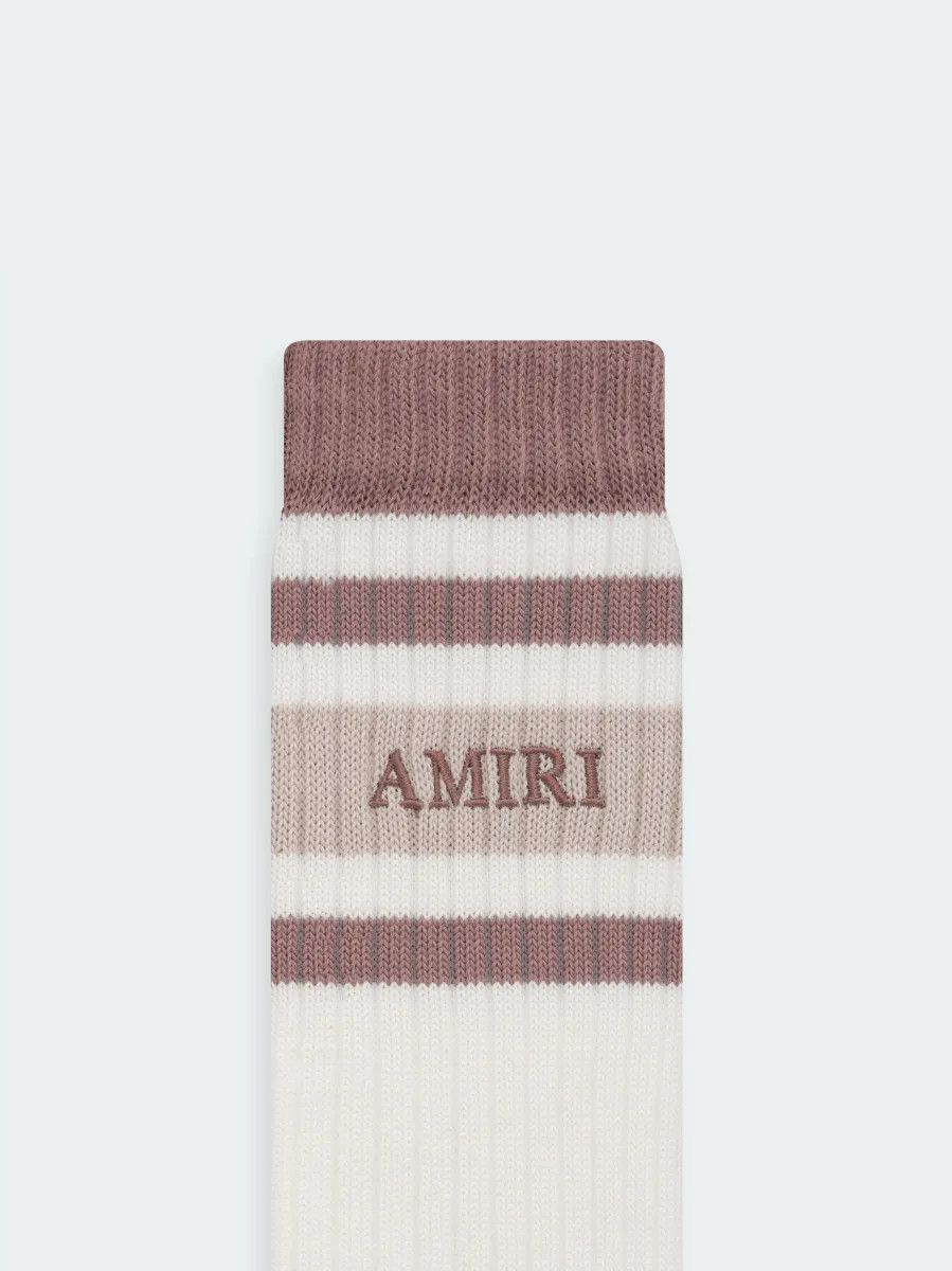 Amiri o1s1wg110525 Size: OS / Stack Stripe Chunky Sock Brown/White Size ONE SIZE - 3 Thumbnail