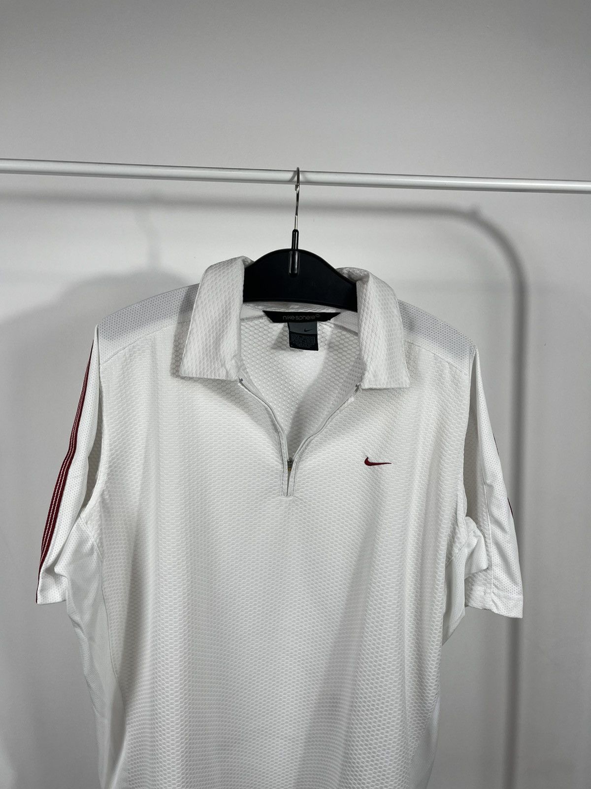 Nike Nike Sphere White Tennis Zip Polo Shirt Size L Size US L / EU 52-54 / 3 - 13 Thumbnail