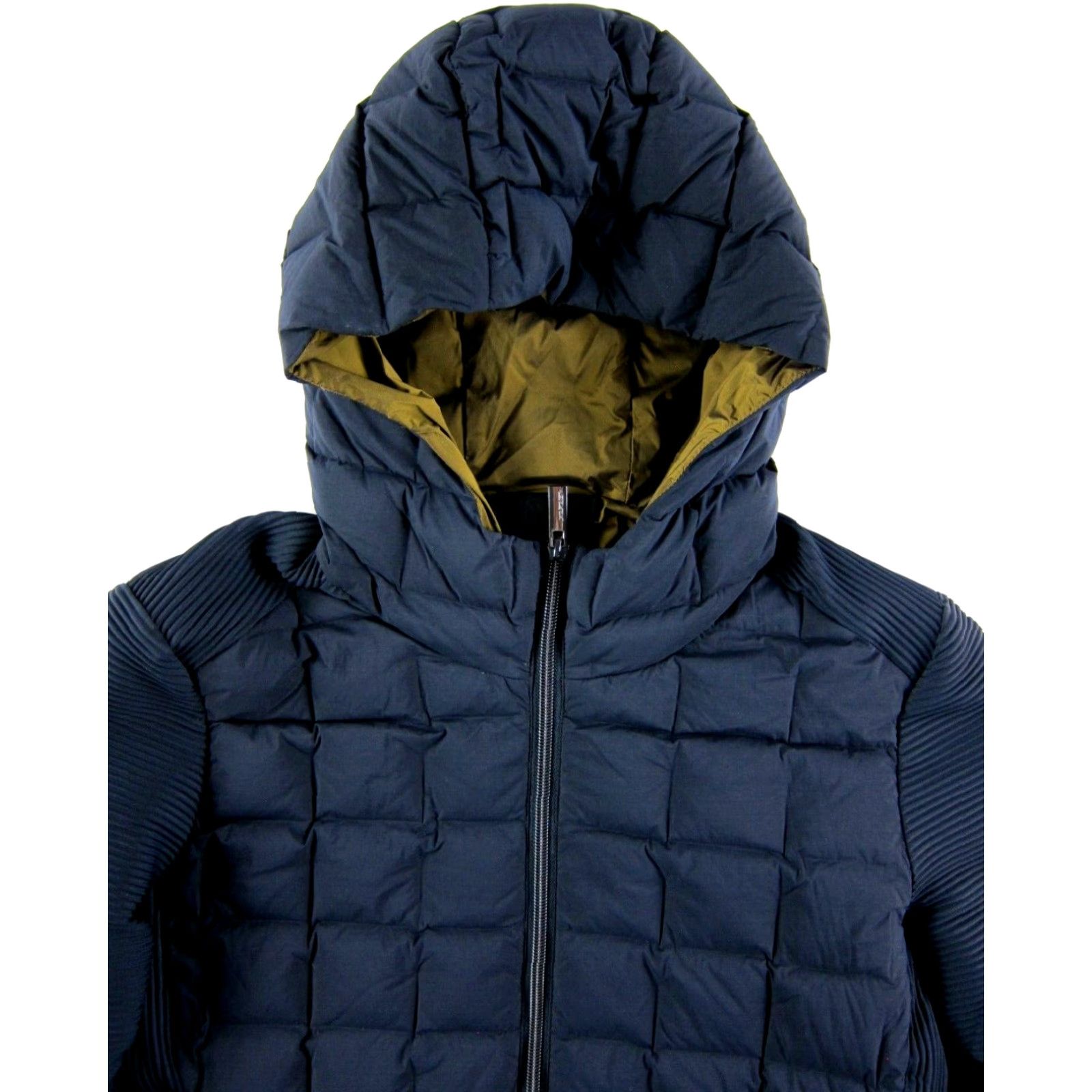 4SDESIGNS Roberto Ricci Designs Blue Quilt Stretch Feather Down Hood Puff Jacket Men S/46 Jacket Mens S Blue Down Feathers Hooded Insulated Softshell Zipper Size US S / EU 44-46 / 1 - 3 Thumbnail