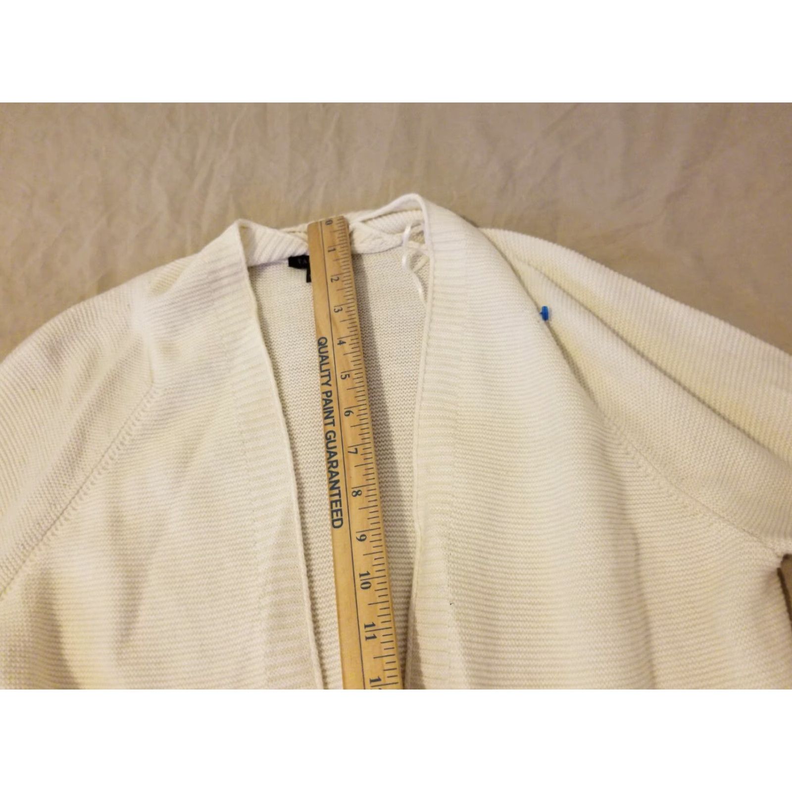 Talbots Womens Talbots Cardigan Sweater S Small Ivory Cotton Wool Jacket Cream Size S / US 4 / IT 40 - 4 Thumbnail