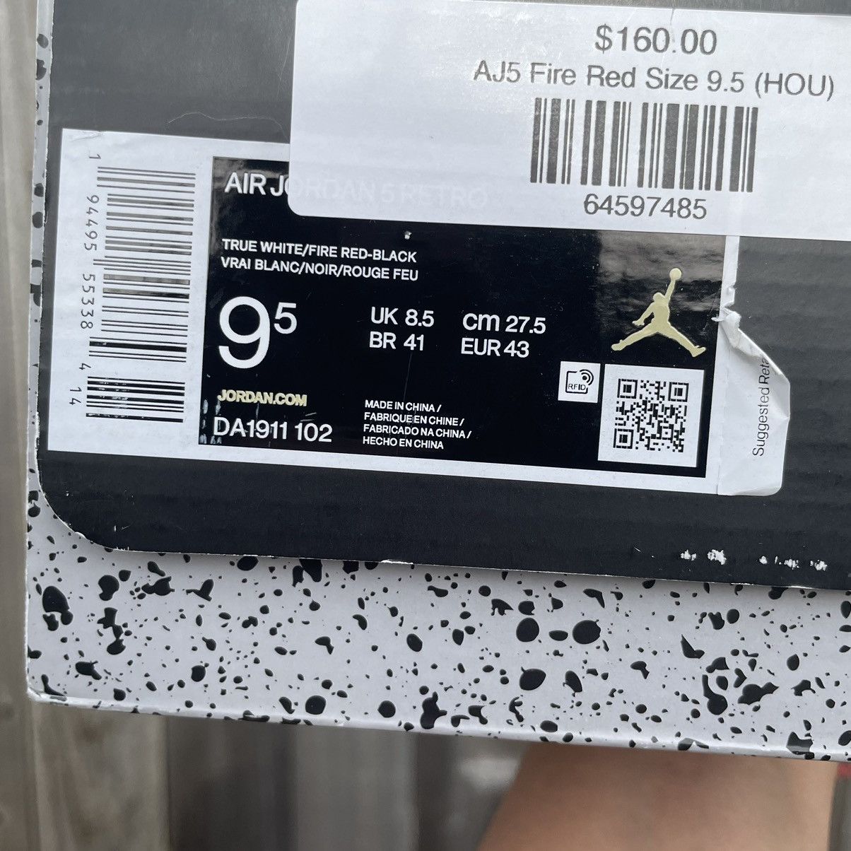 Jordan Brand × Nike Nike air Jordan 5 Fire Red size 9.5 2020 Size US 9.5 / EU 42-43 - 10 Thumbnail
