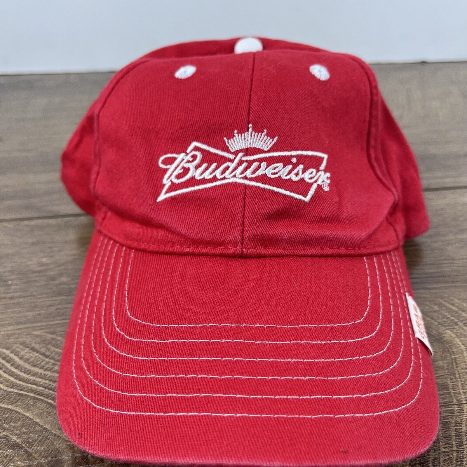 Budweiser Budweiser Hat Buds Hat Red Hat Adjustable Hat Red Adult Hat Size ONE SIZE - 4 Thumbnail