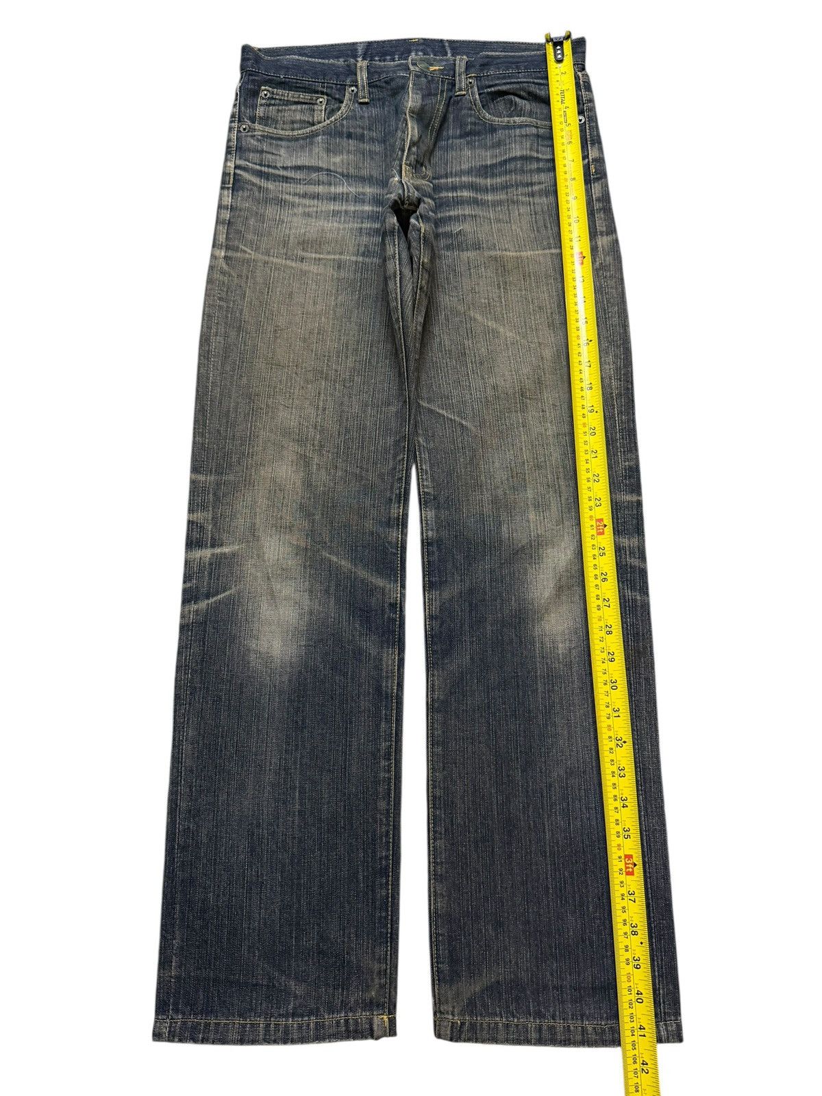 14th Addiction Vintage Y2K Japanese Brand Mud Wash Whisker Regular Straight Size US 32 / EU 48 - 9 Thumbnail