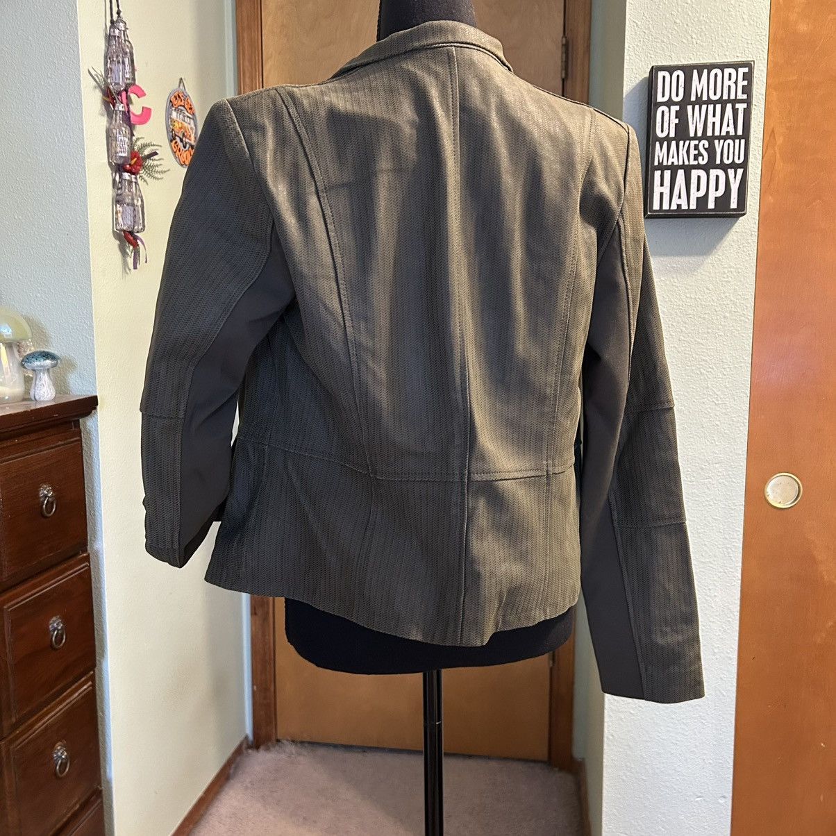 Other G.I.L.I green leather open front cascading blazer size 12 Size XL / US 12-14 / IT 48-50 - 3 Thumbnail