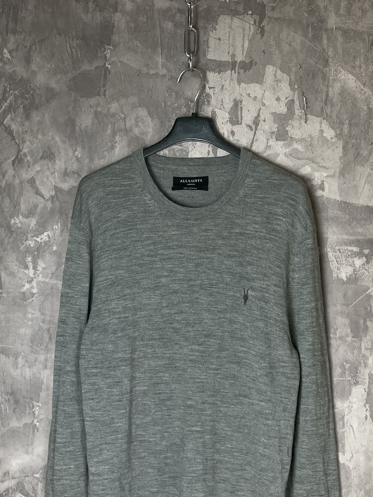 Allsaints AllSaints Trias Crew Waffle Knit Wool Rare Sweater Size US M / EU 48-50 / 2 - 2 Thumbnail