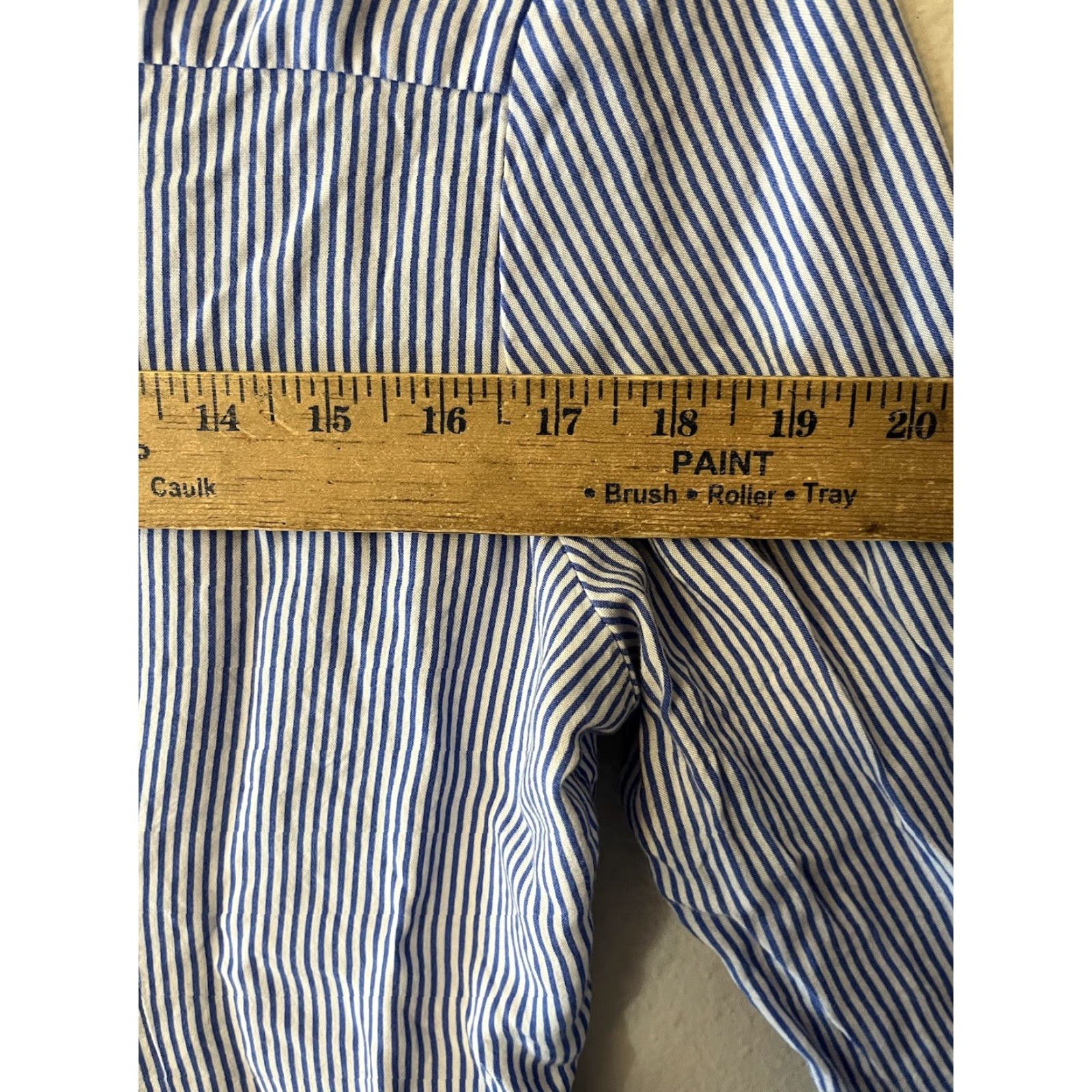 Vintage Atmosphere Blouse Womens Medium Blue Striped Long Sleeve Crew Neck Casual 3/4 Cotton Polyester Rayon Button Vintage? No (Regular) Womens Size M / US 6-8 / IT 42-44 - 5 Thumbnail
