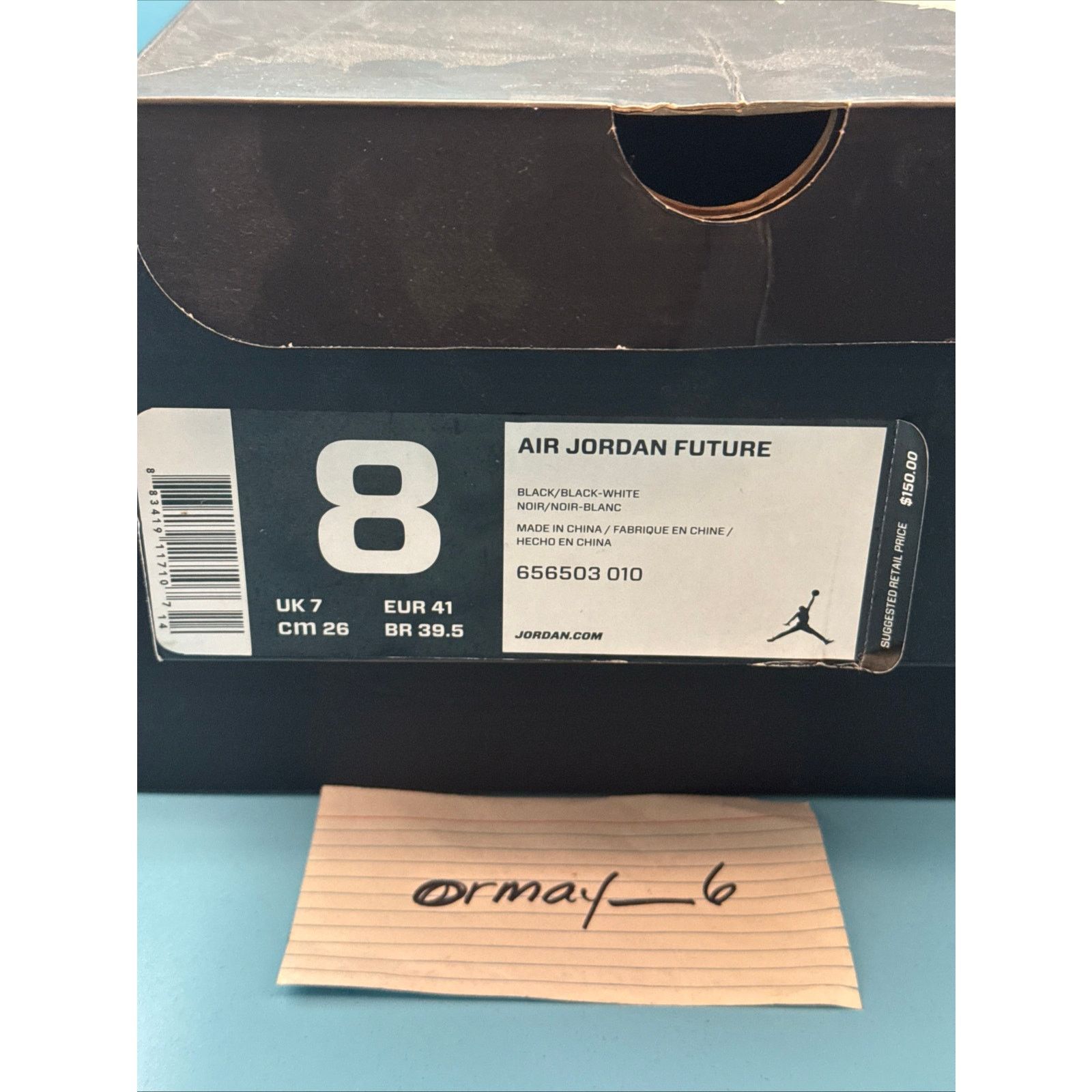 Jordan Brand Jordan Future 2014 Black White m8 w9.5 Size US 8 / EU 41 - 14 Thumbnail