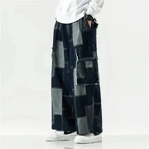 Japanese Brand Cargo patch faded patchwork baggy pants Size US 30 / EU 46 - 3 Thumbnail