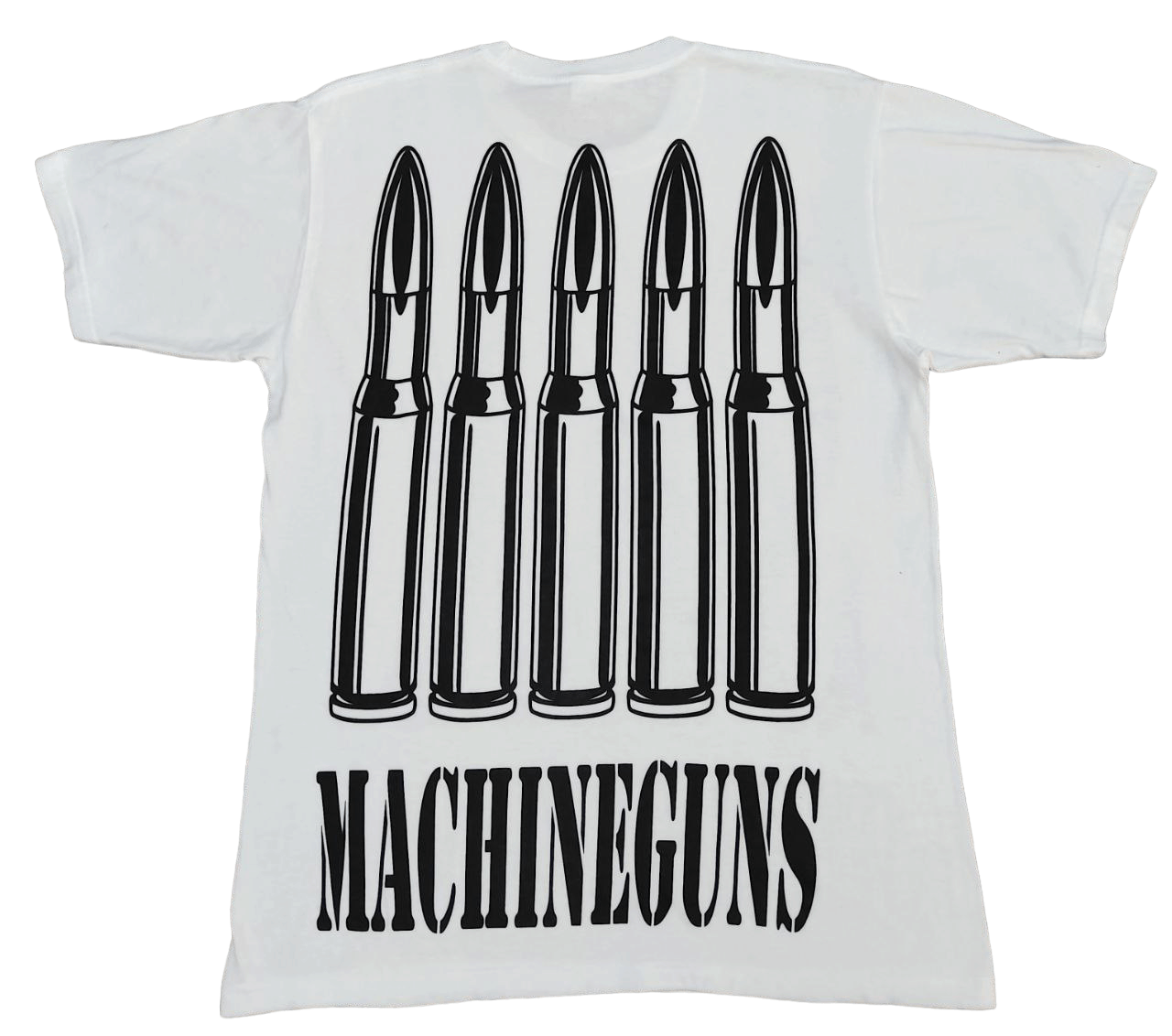 image of 20471120 x Beauty Beast Overprint Sex Machine Guns T in Off White, Men's (Size Medium)