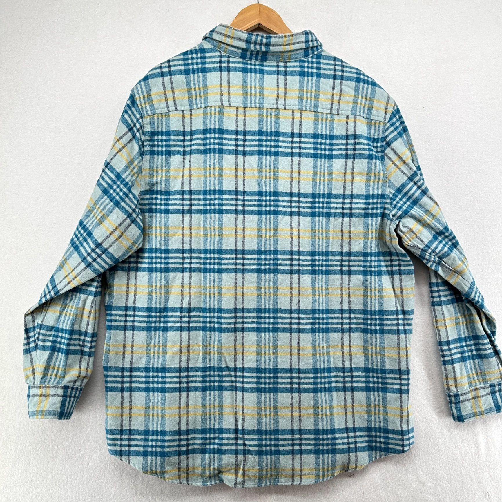 Lee Lee Shirt XL Men Button-Down Flannel Light Blue Plaid NEW With Tags Workwear Size US XL / EU 56 / 4 - 7 Thumbnail