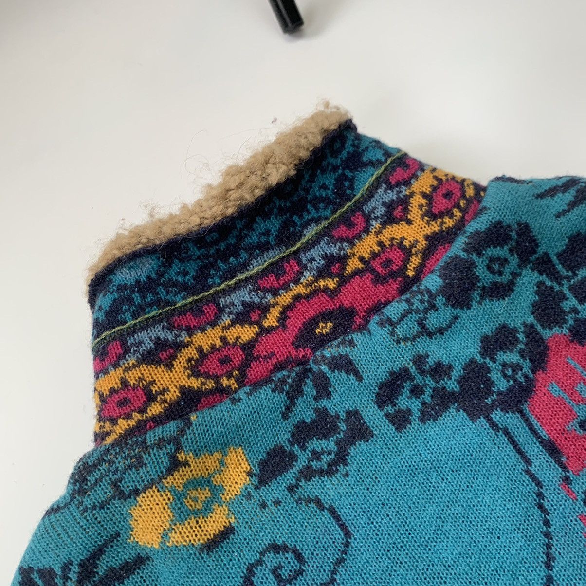 Other Ivko Vintage Wool/Alpaca Floral Full Zip Knit Cardigan Size L / US 10 / IT 46 - 15 Thumbnail