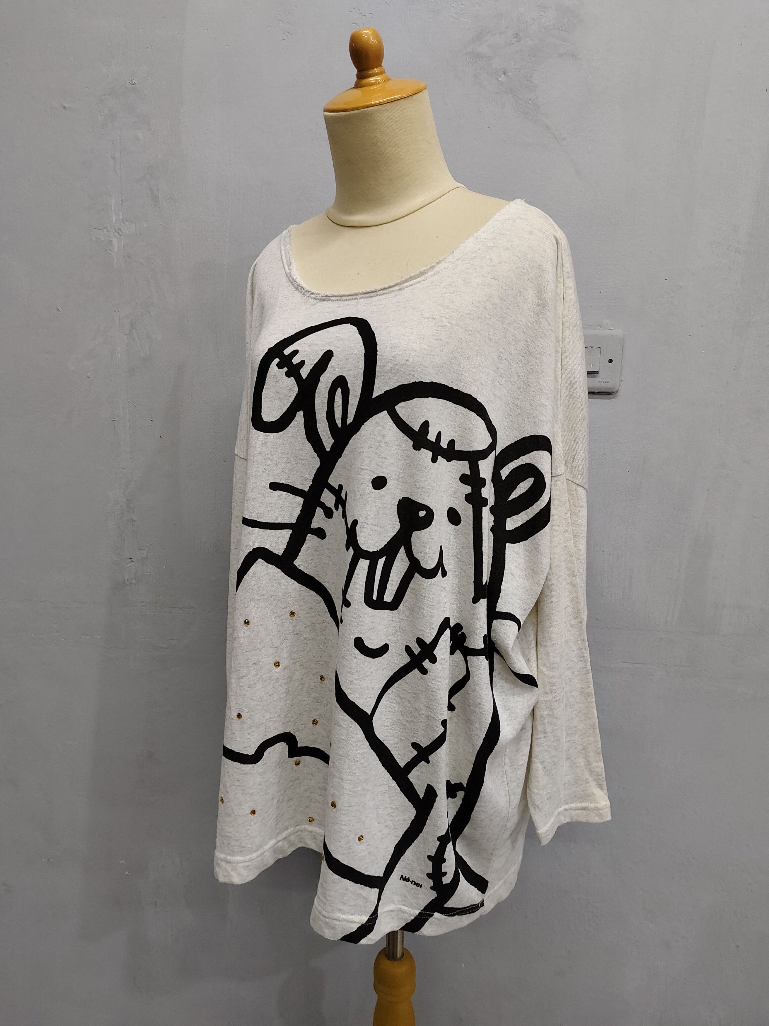 Ne-Net DOPE 🇯🇵 Ne-Net 🇯🇵 Mouse Graphic Bling Sweatshirt Size L / US 10 / IT 46 - 3 Thumbnail
