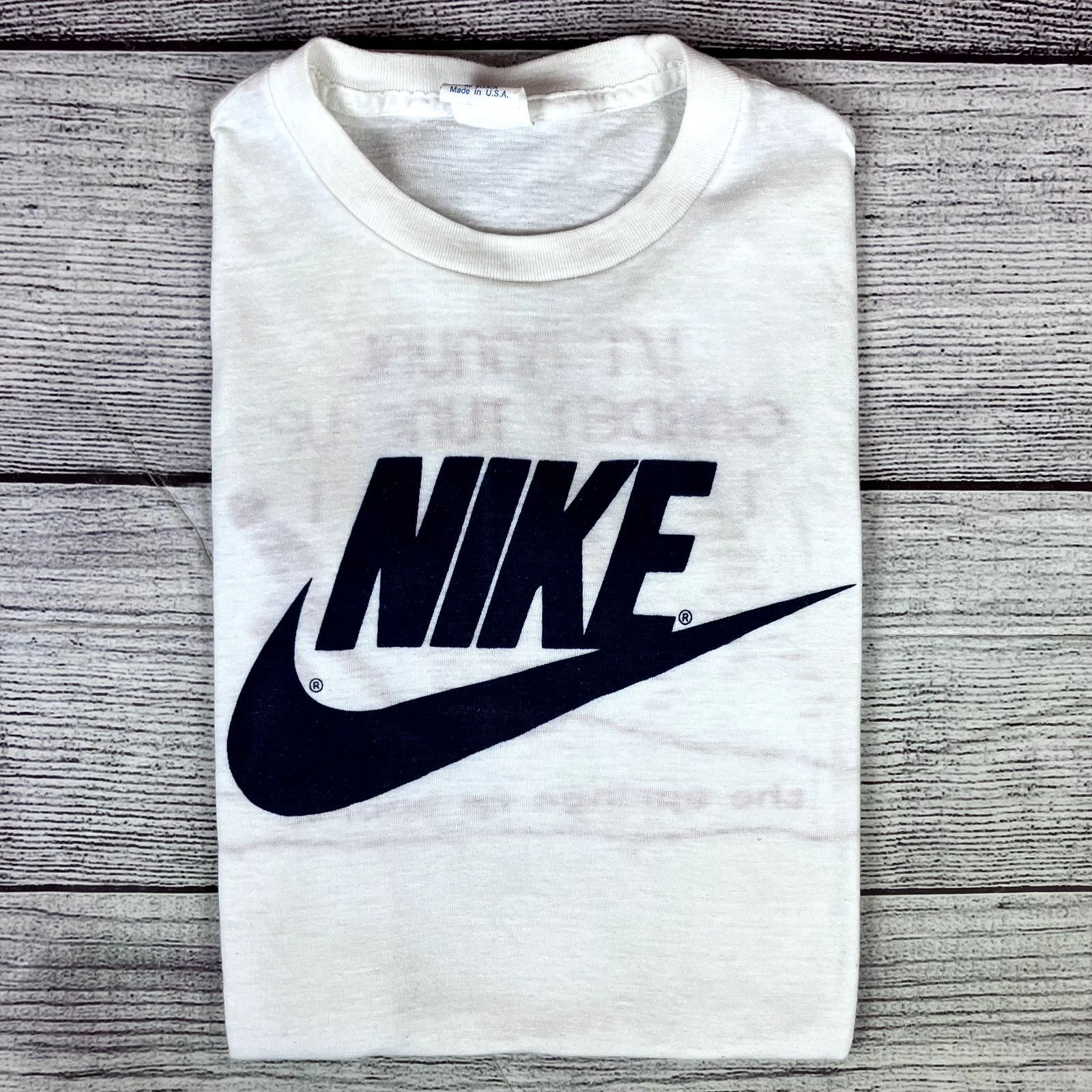 Nike × Vintage Vintage 1981 Nike Garden Tune Up Marathon T-shirt Size US S / EU 44-46 / 1 - 1 Thumbnail