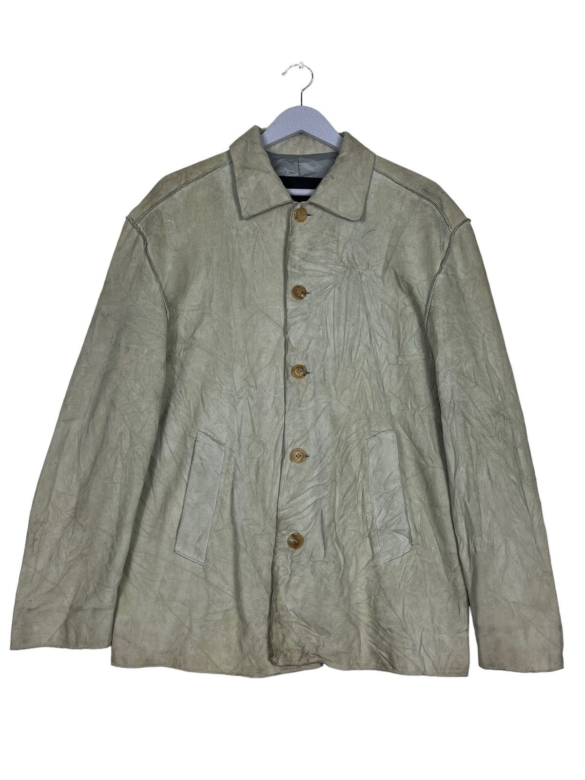 Nicole Farhi 🔥 NICOLE FARHI BUTTON LEATHER JACKET SIZE L ON TAG Size US L / EU 52-54 / 3 - 2 Thumbnail