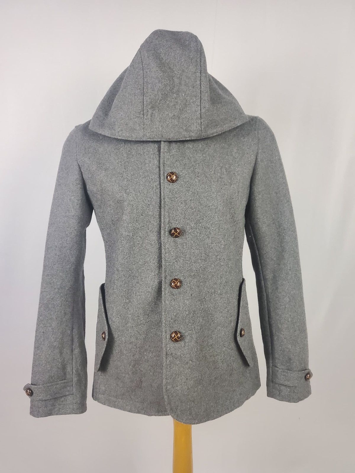 image of If Six Was Nine x Rageblue Steal Rage Blue Hooded Button Up Jacket in Light Gray (Size Medium)