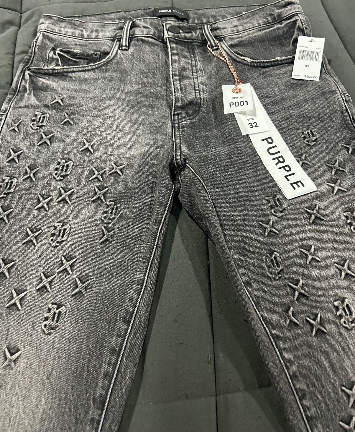 Purple Brand Purple Brand P001 “Embossed Monogram” Skinny Jeans Size 32 Size US 32 / EU 48 - 5 Thumbnail