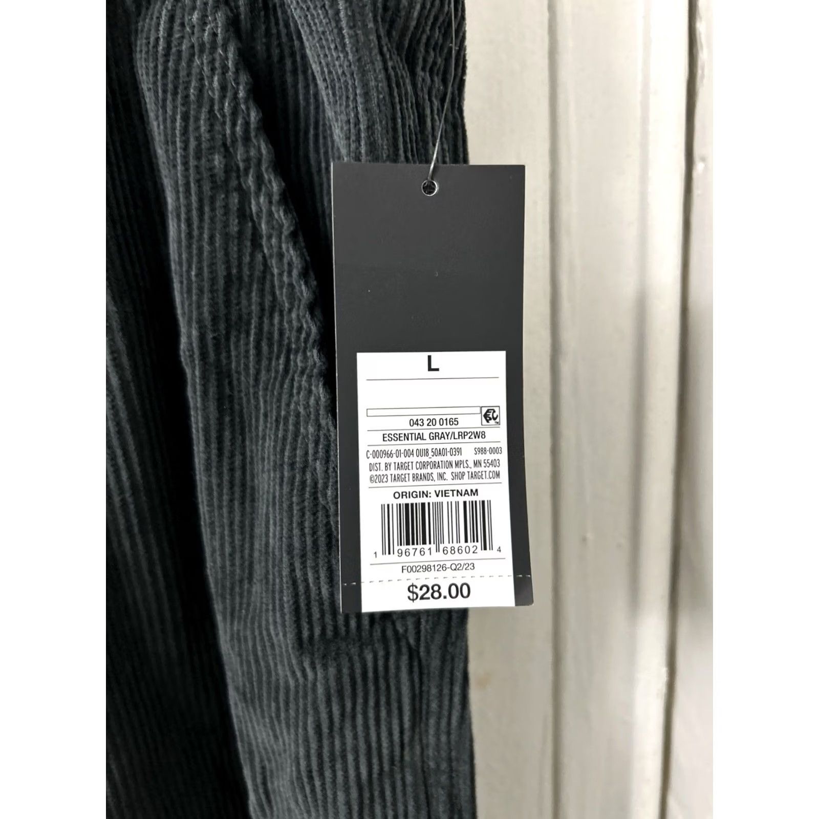 Vintage VINTAGE Original Use Corduroy Pants Mens Large Gray Elastic Waist Drawstring NWT Size US 33 - 5 Thumbnail