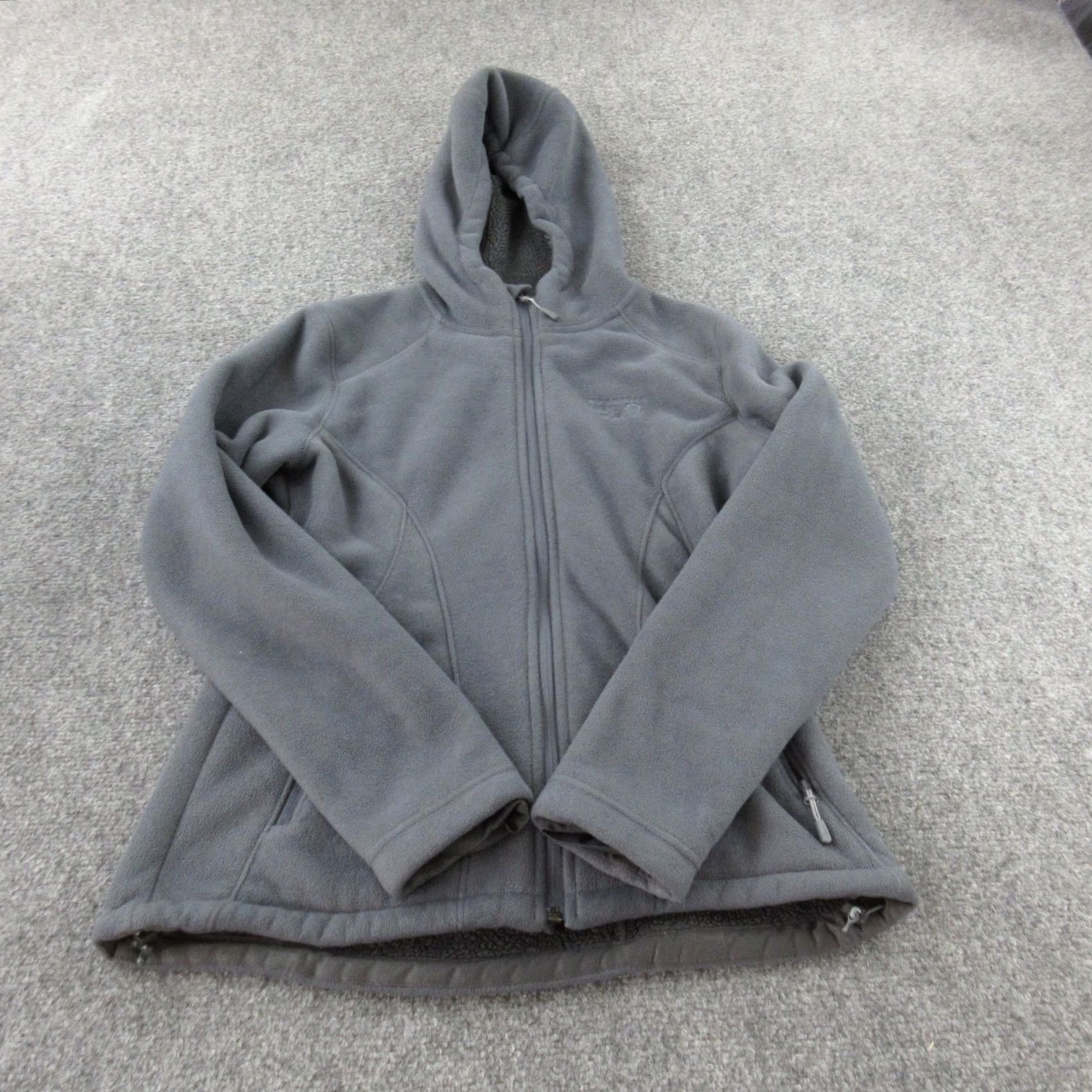 Mountain Hardwear Mountain Hardwear Fleece Jacket Women S Gray Hooded Zip Pockets Hiking Size S / US 4 / IT 40 - 2 Thumbnail