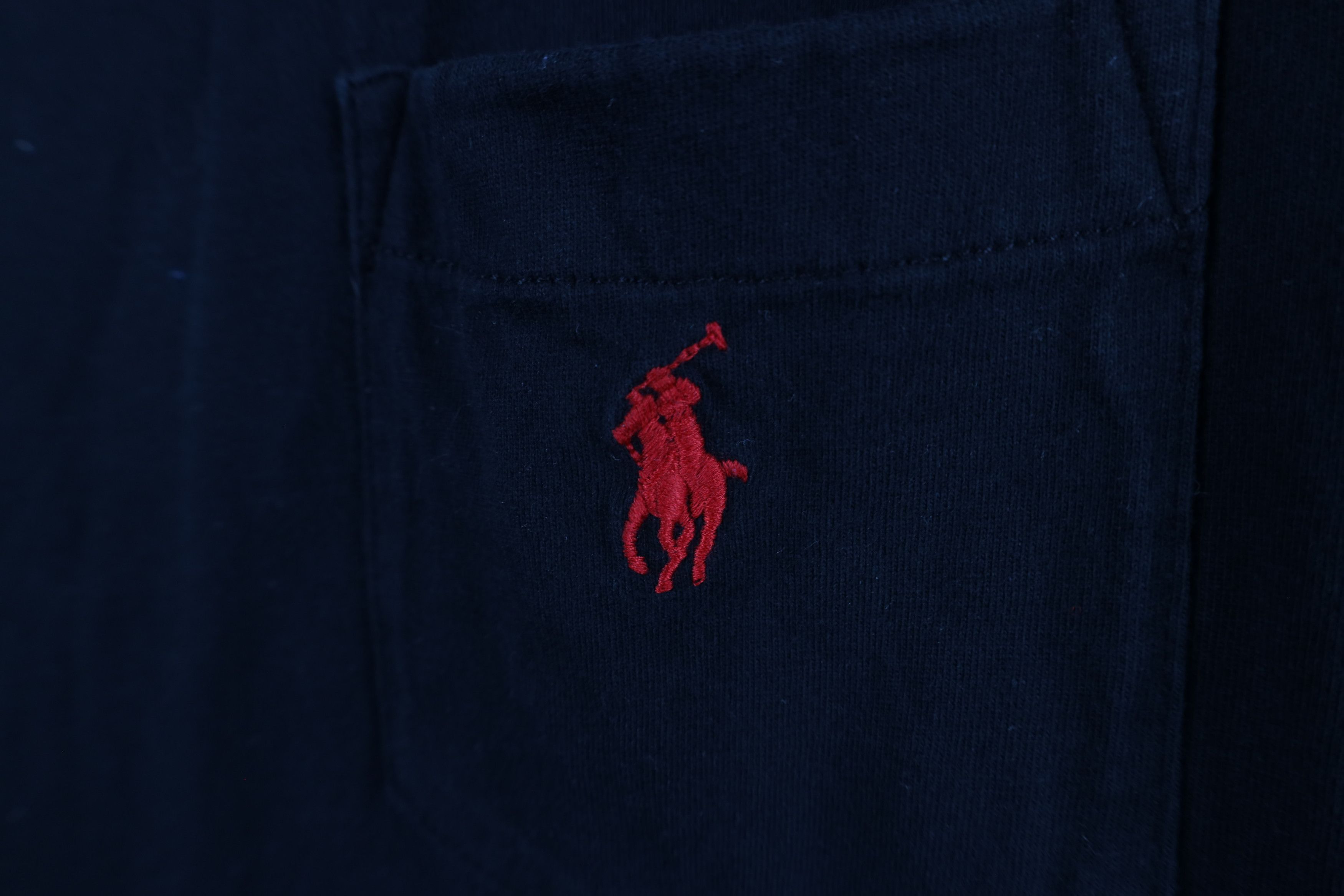 Ralph Lauren × Vintage Vintage Ralph Lauren Fit Faded Pocket T-Shirt Black Cotton Size US XXL / EU 58 / 5 - 4 Thumbnail