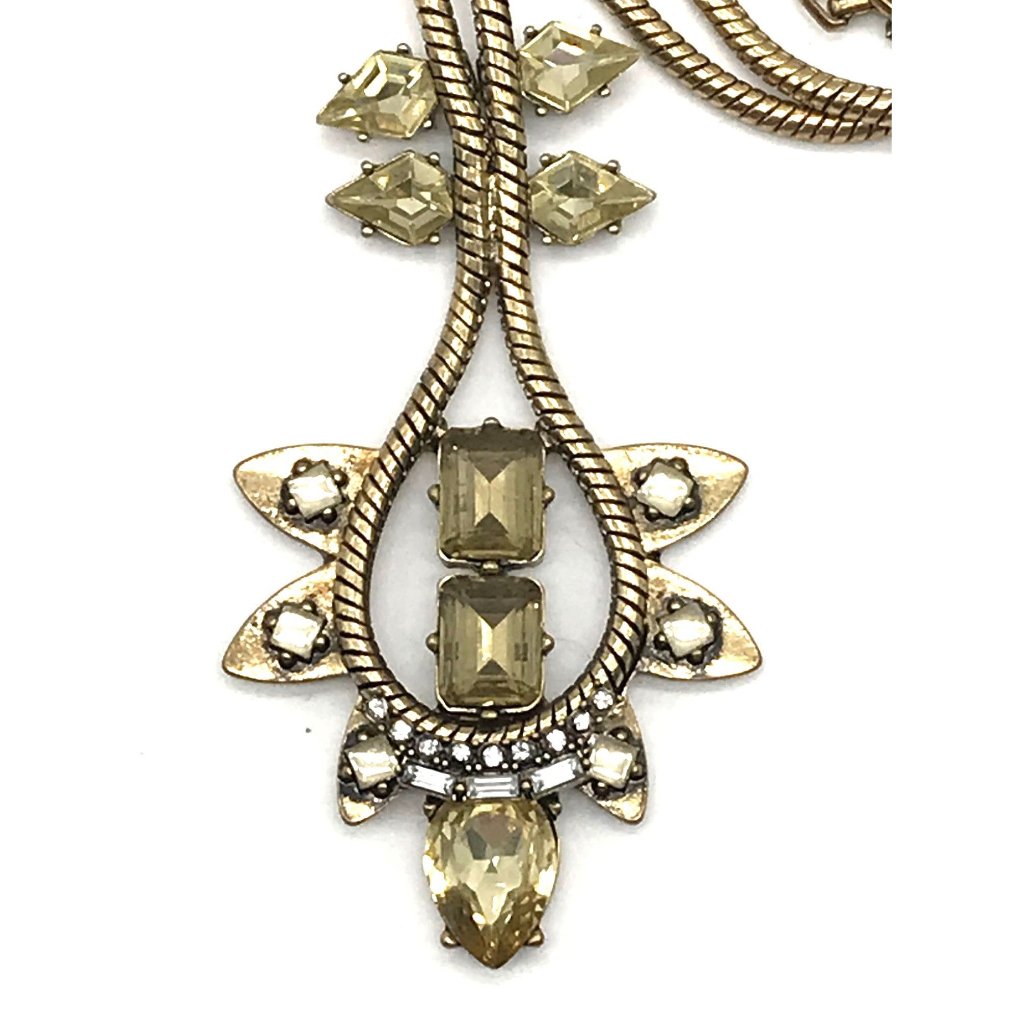 Vintage Stella & Dot Art Deco Style Necklace Vintage Statement Rhine Size ONE SIZE - 4 Thumbnail