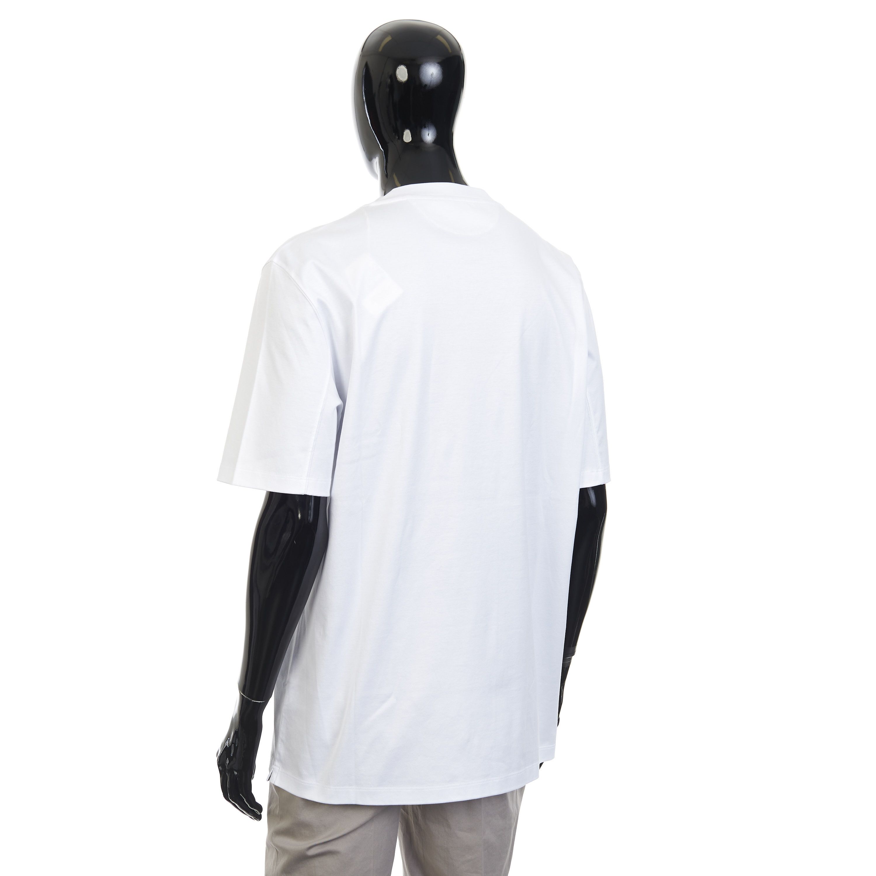 Brunello Cucinelli White Cotton Jersey Crew neck Tshirt With Logo Size M Size US M / EU 48-50 / 2 - 4 Thumbnail