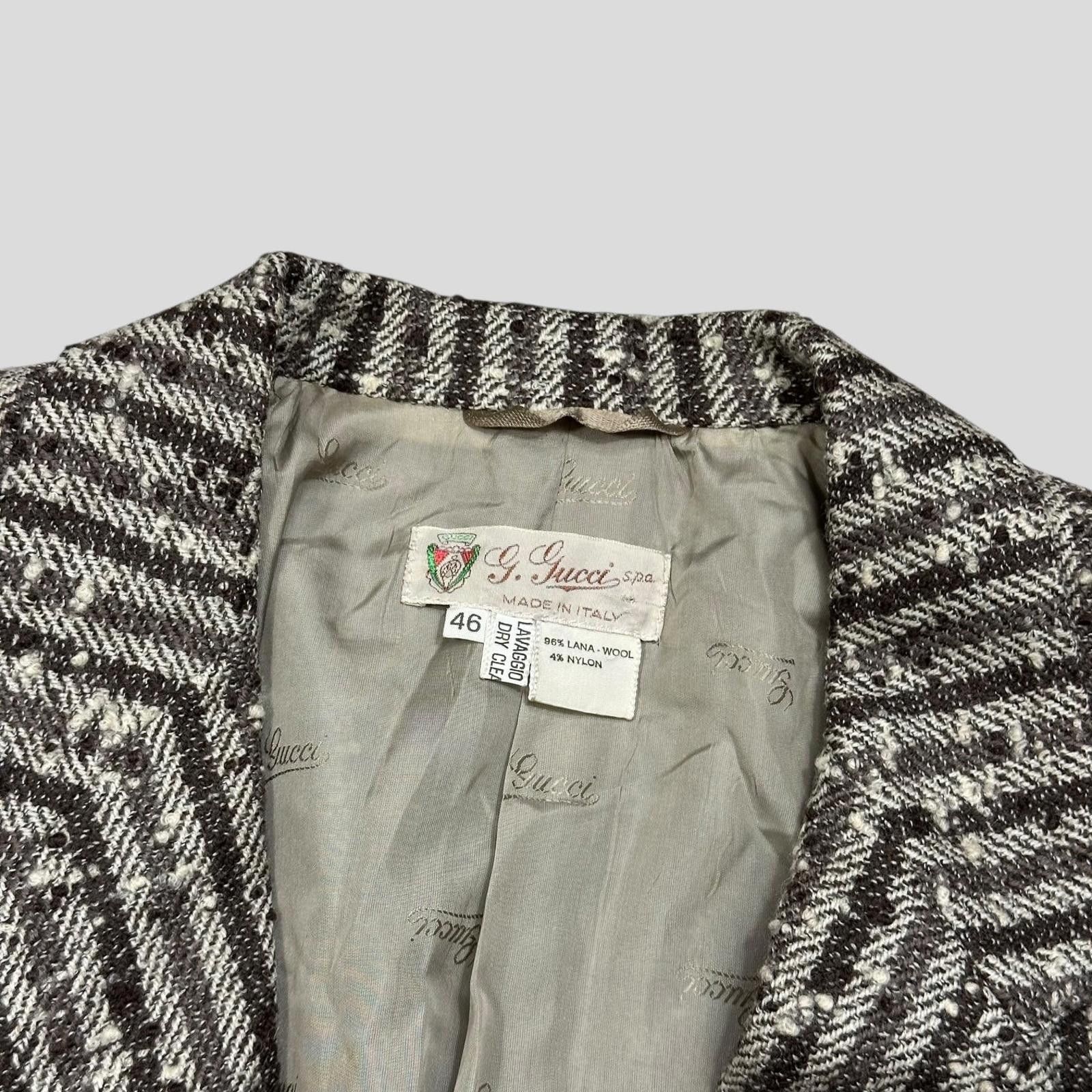 Gucci Gucci 1970’s Tweed Striped Wool Blazer Jacket - IT46 (S/M) Size US M / EU 48-50 / 2 - 5 Thumbnail