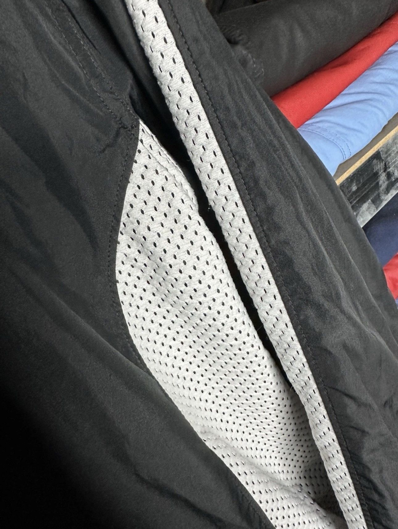 Nike Vintage Nike Swoosh Black White Mesh Panel Track Jacket Size US M / EU 48-50 / 2 - 8 Thumbnail