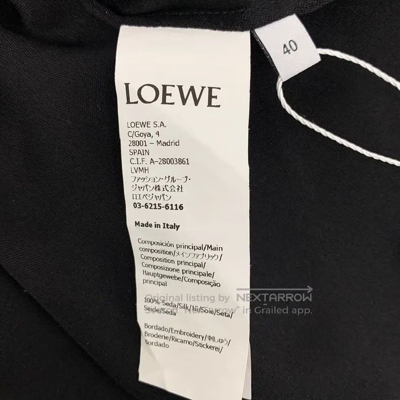 Loewe Loewe Black Logo Embroidered Cotton Collared Single-breast Size S / US 4 / IT 40 - 6 Thumbnail