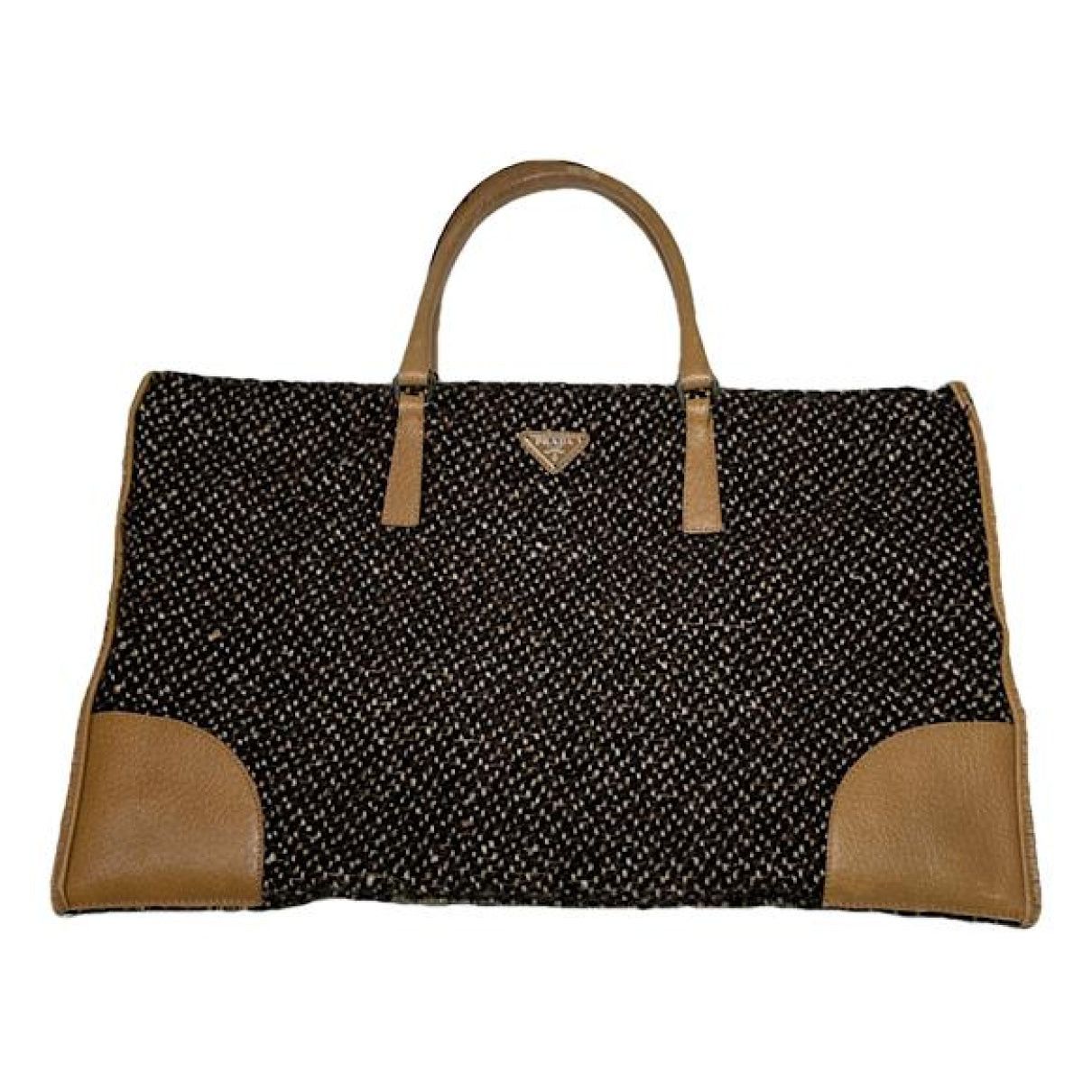 Prada Cleo Brown Wool Handbag Size ONE SIZE - 1 Thumbnail