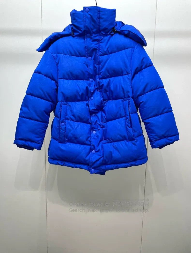 Balenciaga Balenciaga Blue Cotton Hooded Jacket Size XXS / US 00 / IT 34 - 1 Thumbnail