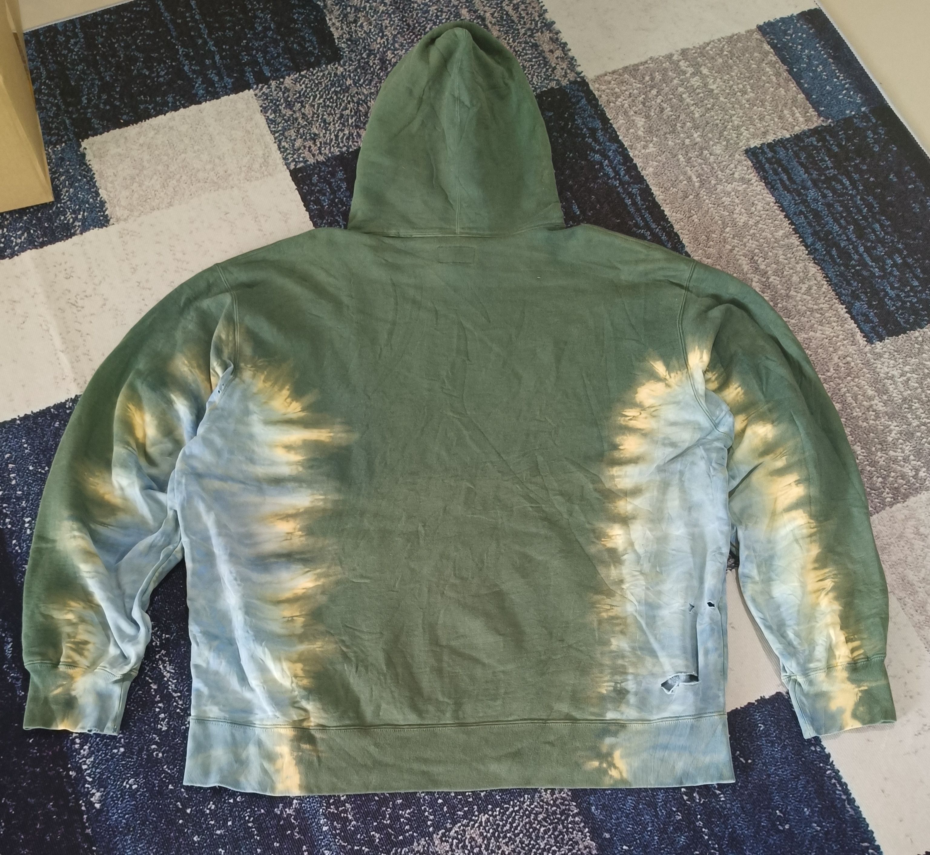 Supreme Supreme bleached distressed hooded sweatshirt Size US XXL / EU 58 / 5 - 6 Thumbnail