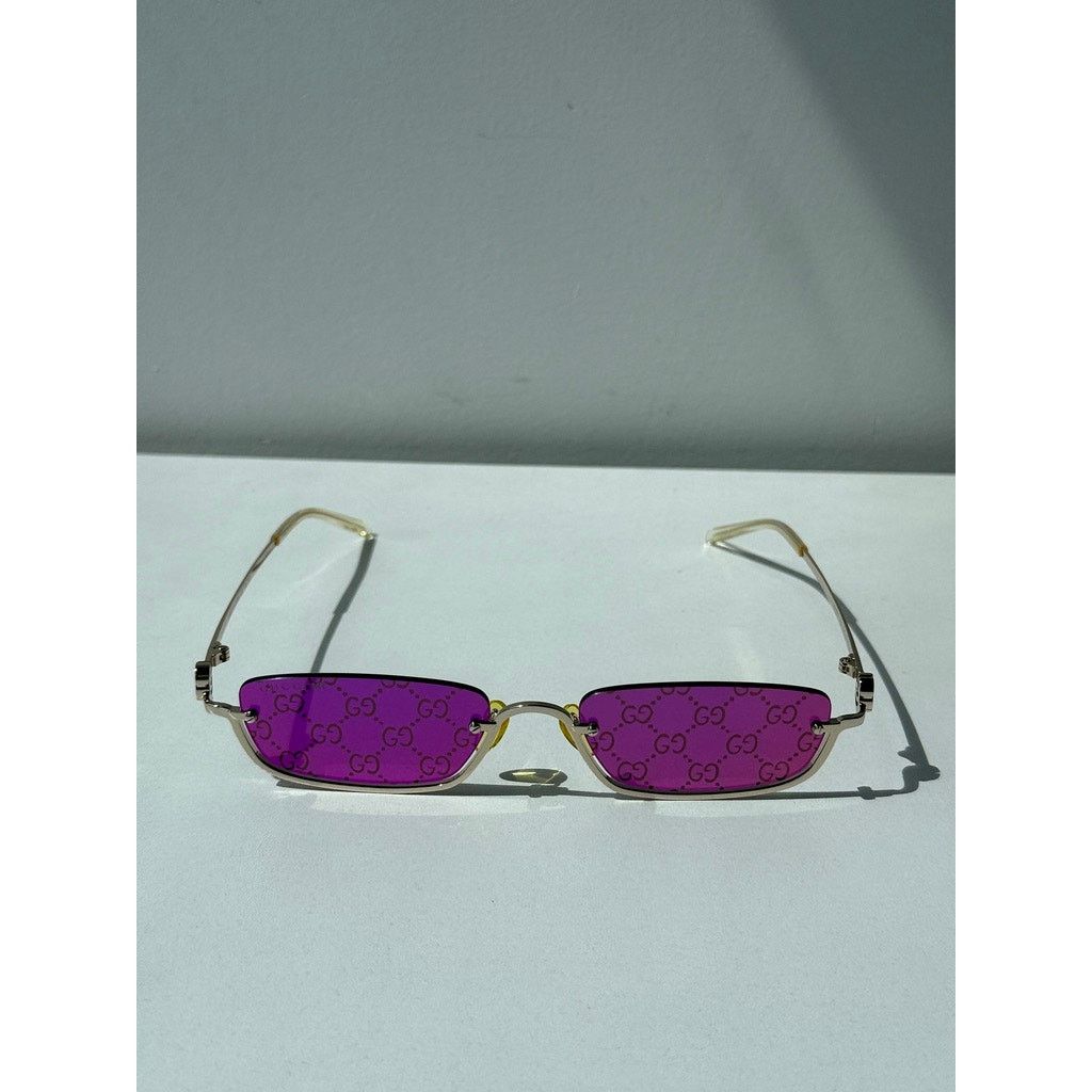 Gucci NEW Gucci GG1278S Half Rim Gold Mirror Lens Sunglasses $710 Size ONE SIZE - 4 Thumbnail