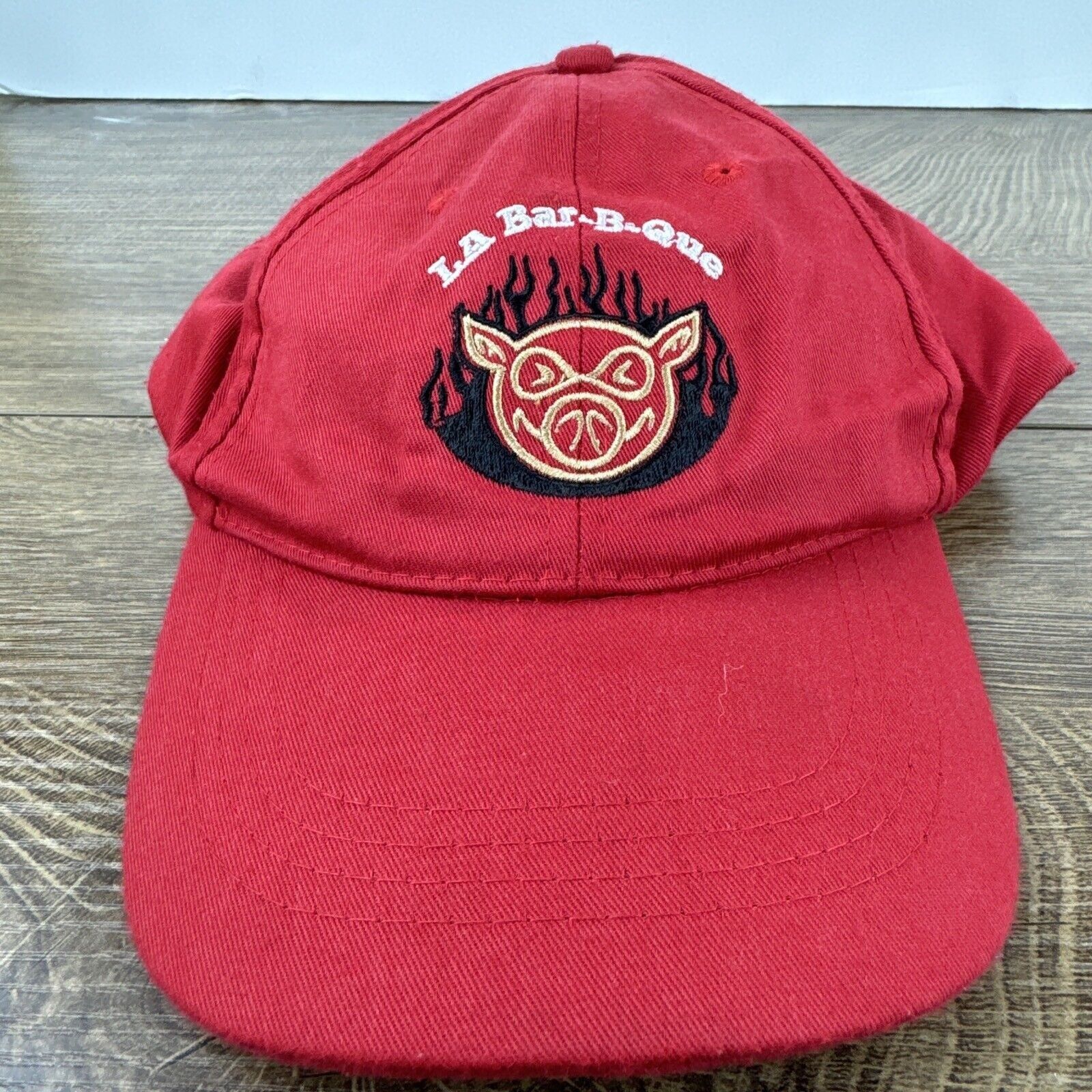Other LA Bar-B-QUE Hat LA BBQ Hat Red Hat Adjustable Adult Size Ha Size ONE SIZE - 4 Thumbnail