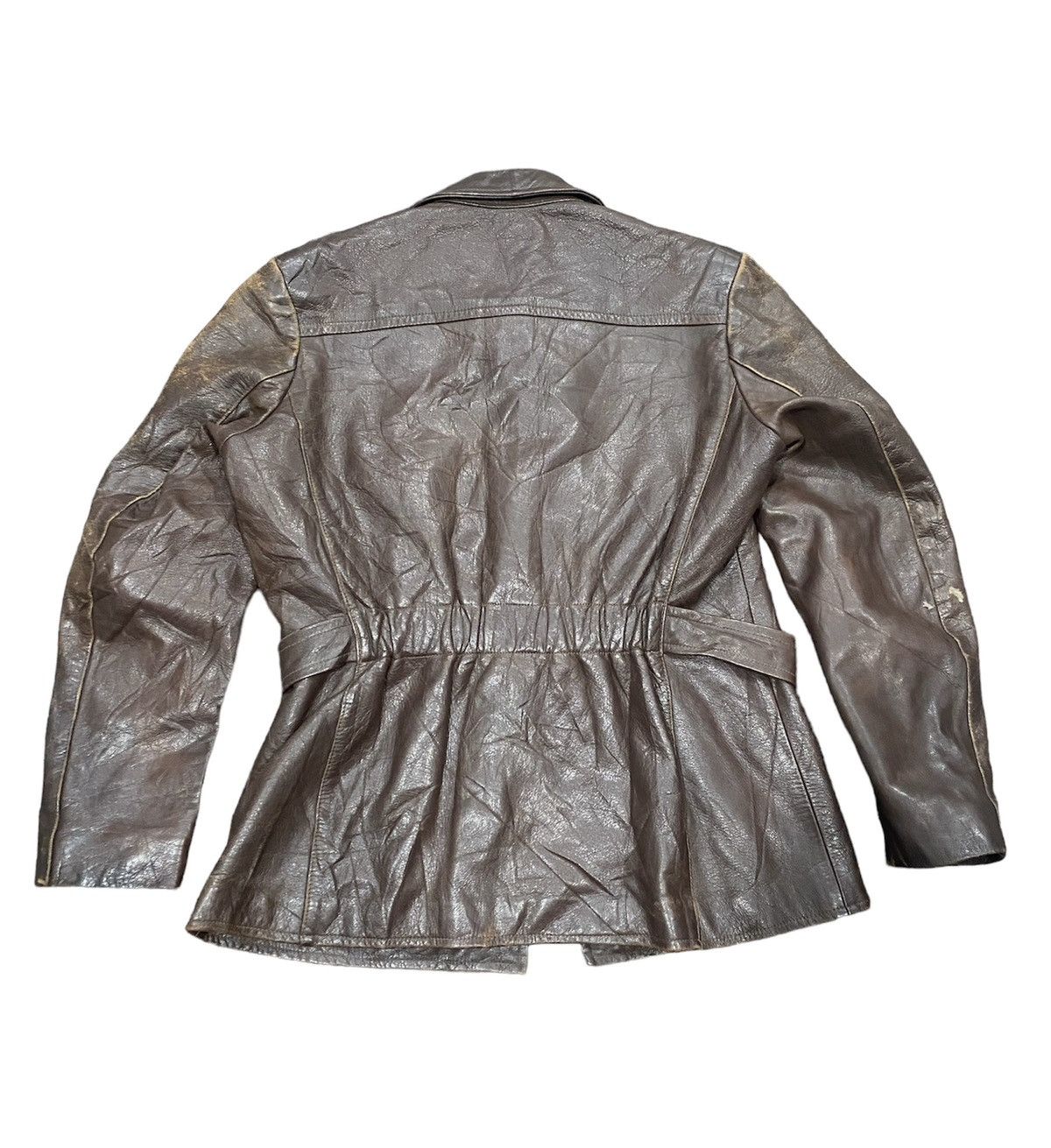 Kadoya VINTAGE HORSEHIDE MILITARY OFFICAL JACKET LUXURY LEATHER Size US L / EU 52-54 / 3 - 4 Thumbnail