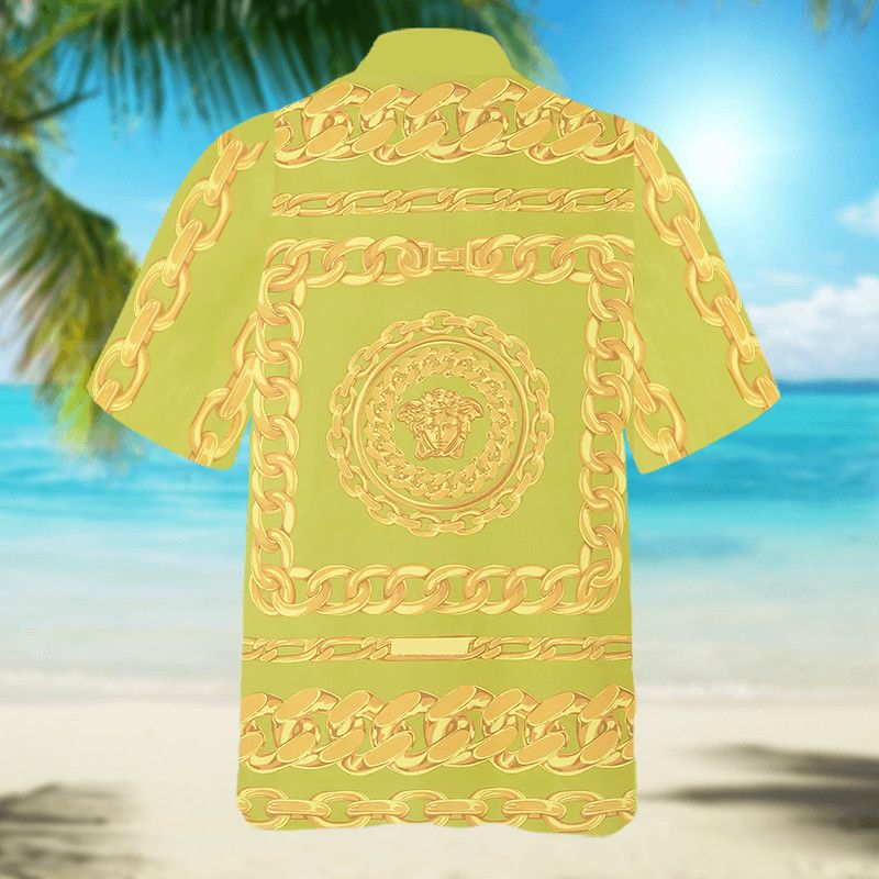 The Unbranded Brand Medusa Chains-Print Shirt, Baroque Style Short Sleeve Shirt Size US S / EU 44-46 / 1 - 4 Thumbnail