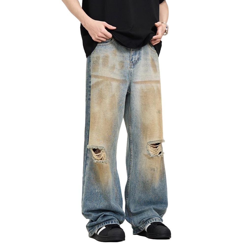 Jean × Vintage Ripped Dirty Wash Jeans Size US 29 - 2 Thumbnail