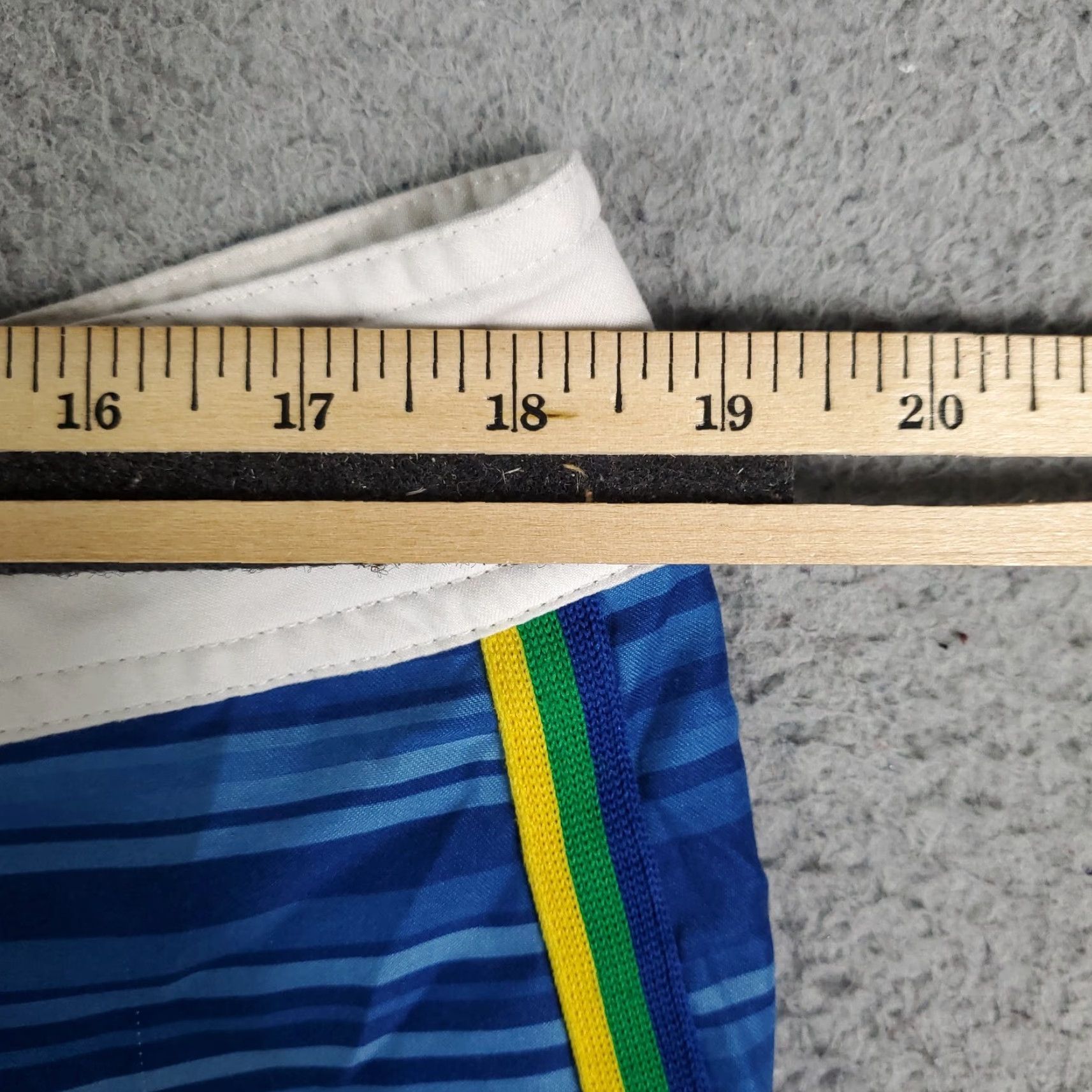 Nike Nike Board Shorts Mens 36 Blue Yellow Striped Lace Tie Beach Swim Trunks Size US 36 / EU 52 - 4 Thumbnail