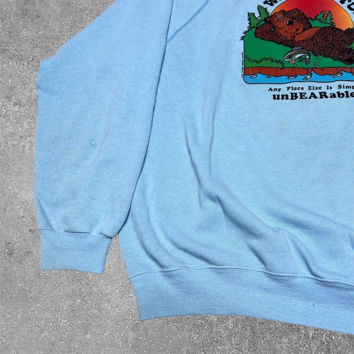 Vintage American Vintage 80s Washington State Bear Funny Sweatshirt Size XL / US 12-14 / IT 48-50 - 3 Thumbnail