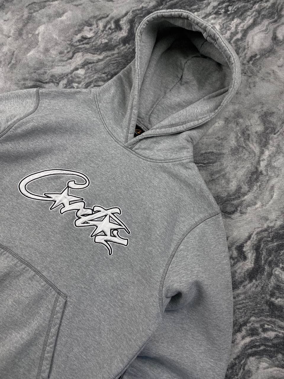 Corteiz Corteiz Satin Allstarz Applique Hoodie Men Size S Gray Size US S / EU 44-46 / 1 - 3 Thumbnail